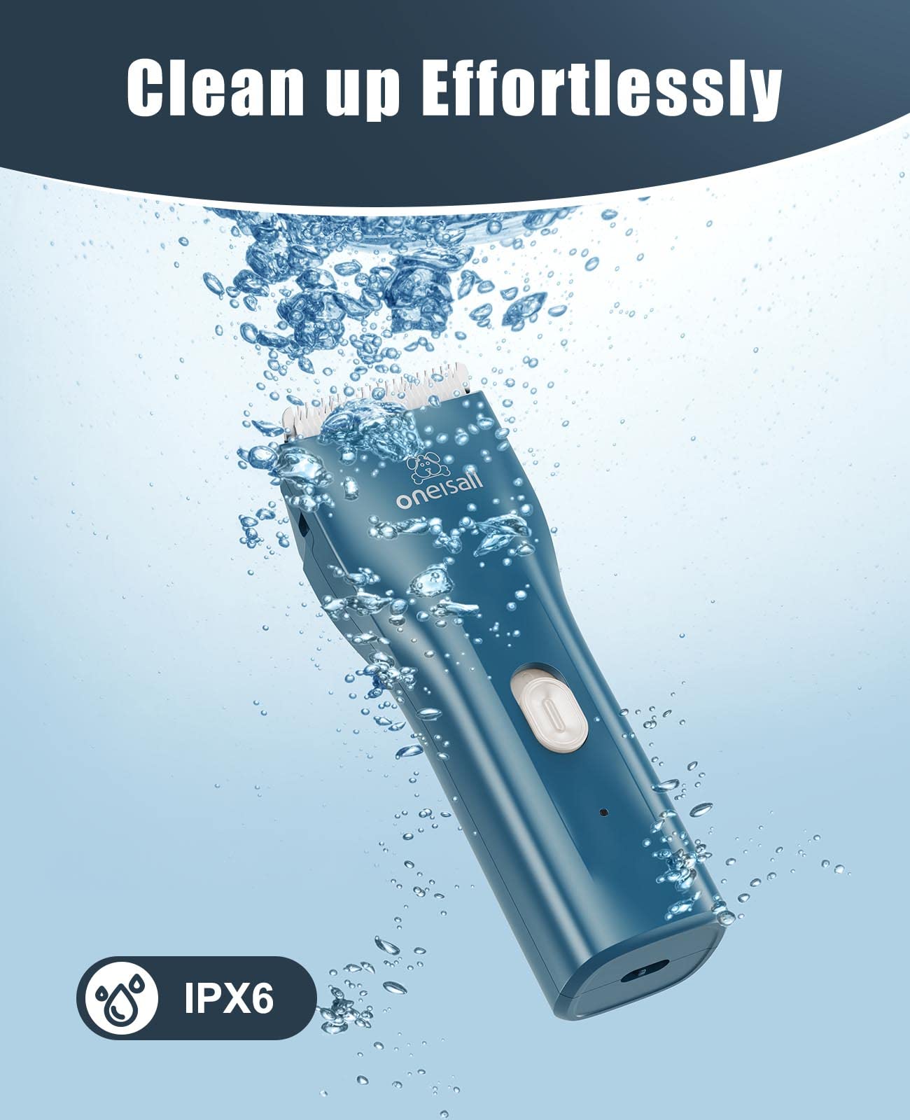 Oneisall Pet Clippers For Cat Matted Hair, Small Clippers Low Noise Dog Trimmers For Dog Grooming, Pet Hair Trimmer For Small Pets (Standard+Mini Blade)