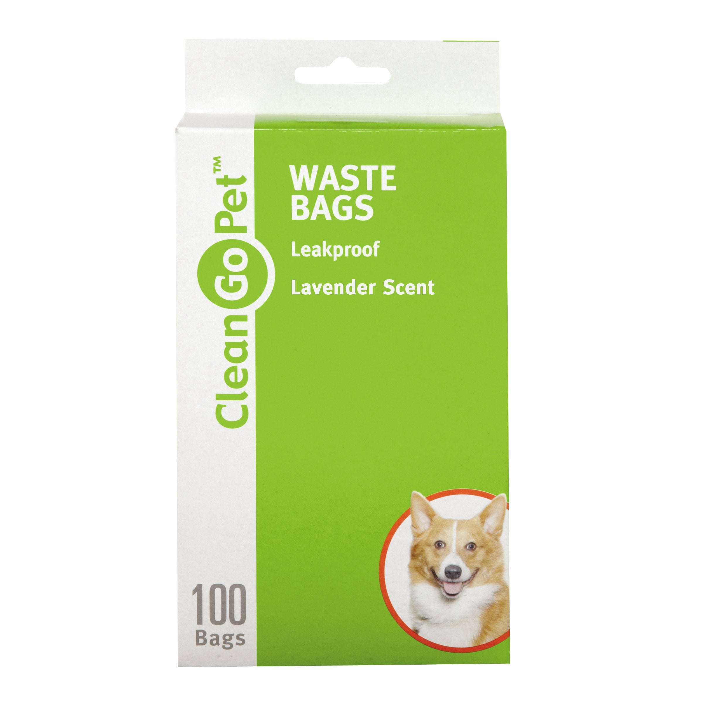 Clean Go Pet Lavender Scent Doggy Waste Bags, 100-Count, Quick-Tie Handles Poop Bags
