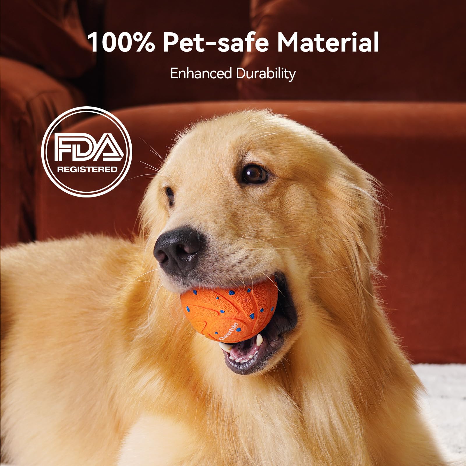 Cheerble Smart Interactive Dog Toy, Wicked Ball Air, Automatic Moving, Bouncing, Rotating, Ipx7 Waterproof Rating, Active Rollin