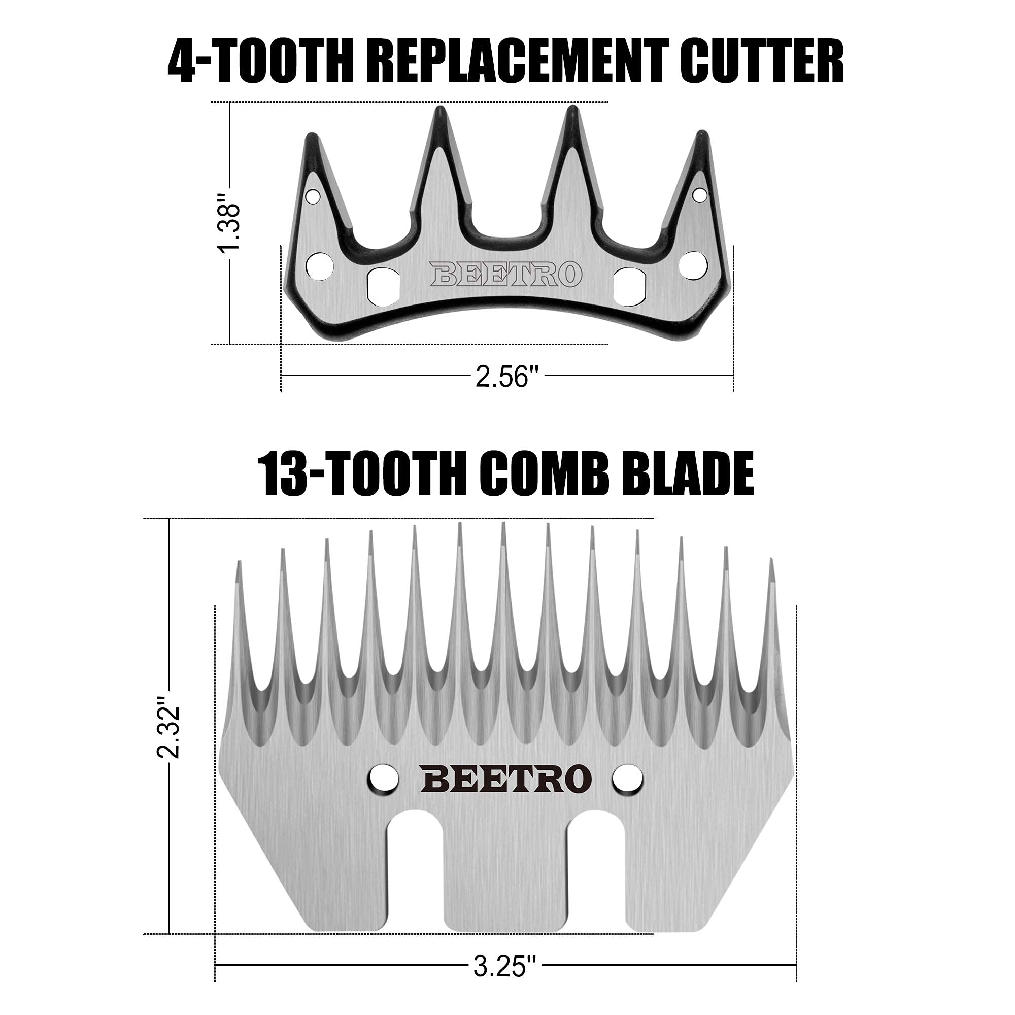 Beetro 500W, Electric Professional Sheep Shears, Animal Grooming Clippers For Sheep Alpacas Goats And More, 6 Speeds Heavy Duty Farm Livestock Haircut, With An Extra Set Of Shearing Blades