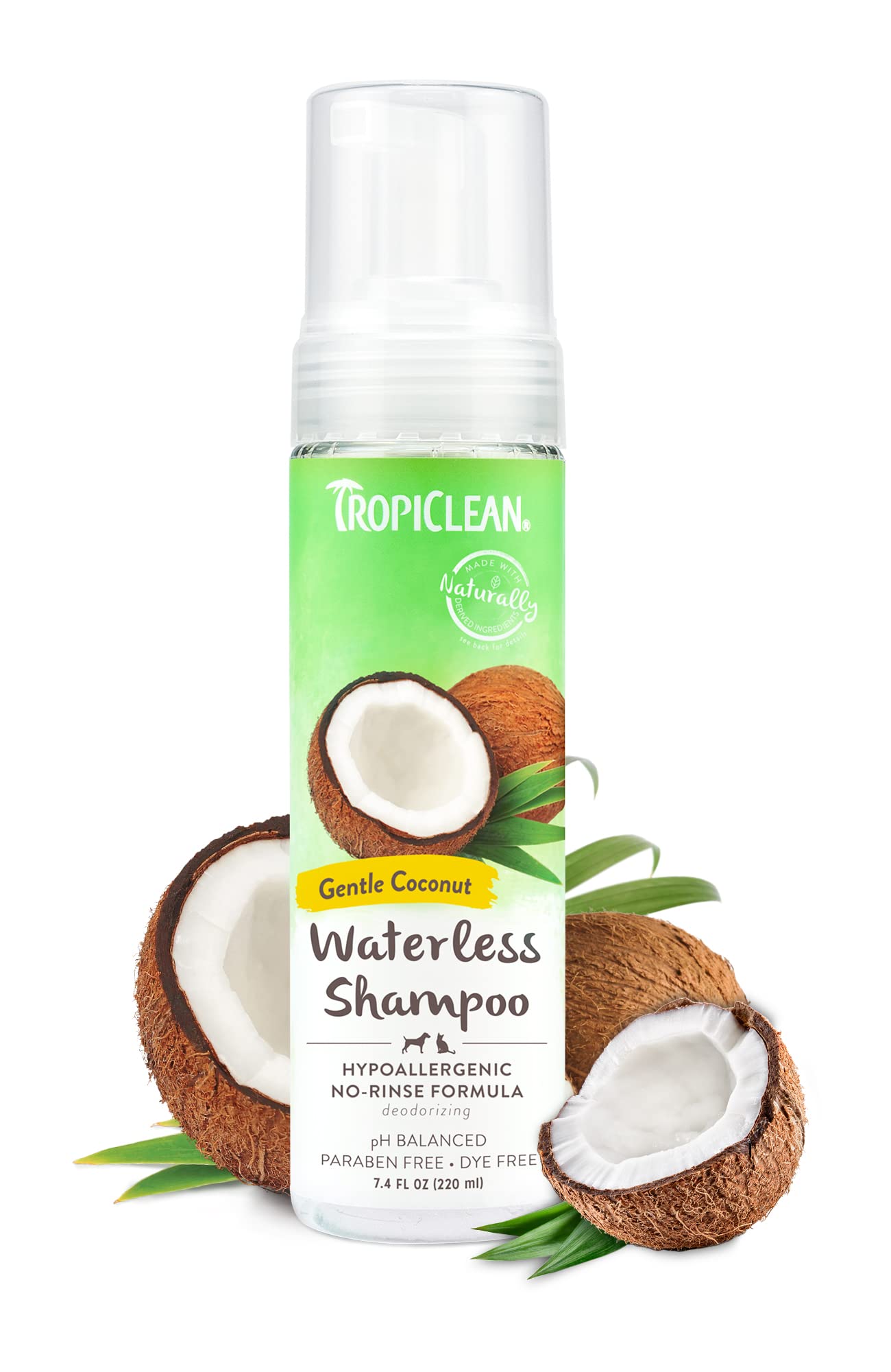 Tropiclean Hypoallergenic Waterless Dog Shampoo | Dry Shampoo For Allergies & Sensitive Skin | Safe For Cats | Puppies & Kittens