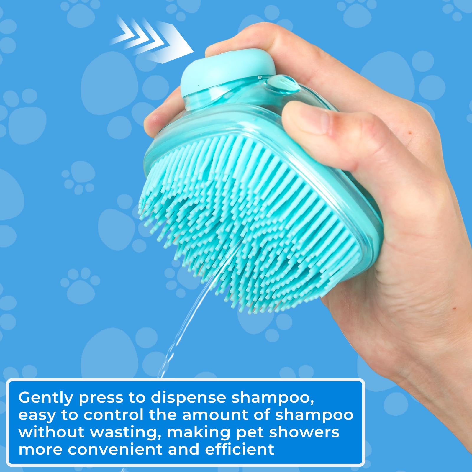 Idqquqq 2Pcs Dog Glove And Dog Shampoo Brush, Dog Bath Brush That Can Add Dog Shampoo, Dog Bath Supplies Dog And Cat Bath Set