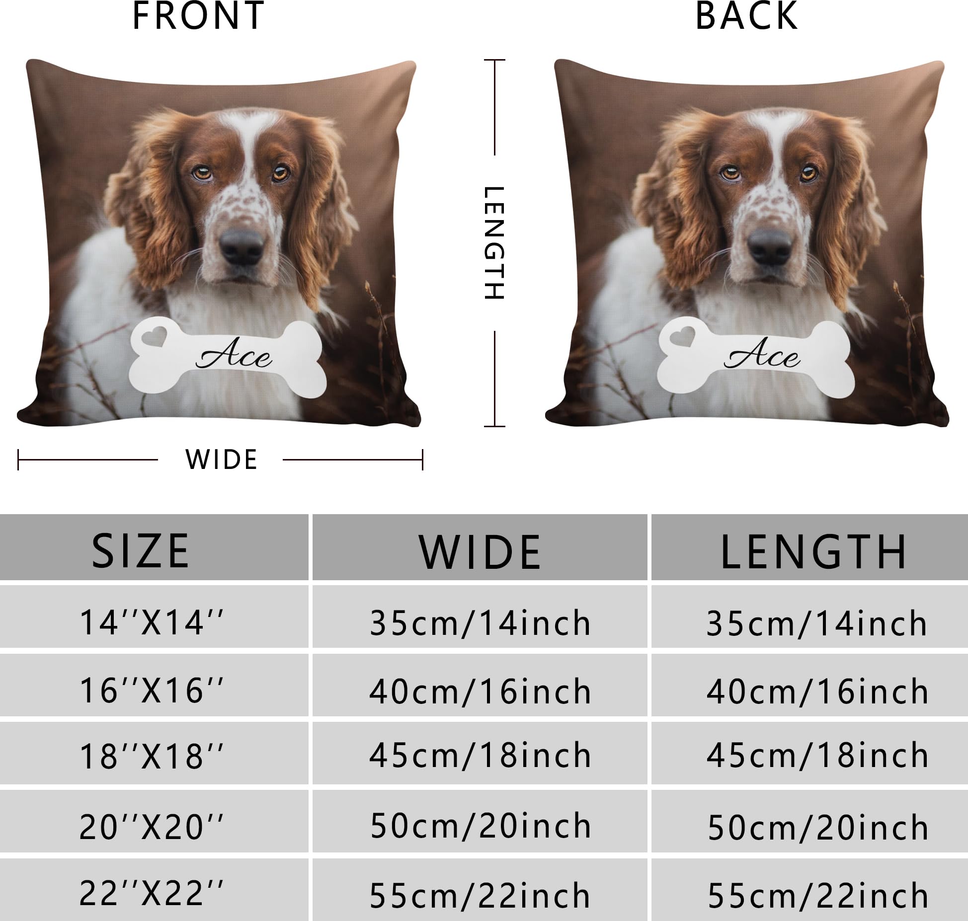 Funny Diy Personalized Pet Memorial Throw Pillows With Pictures Name, Custom Pet Memorial Gifts For Loss Of Dogs, Dog Cat Memori