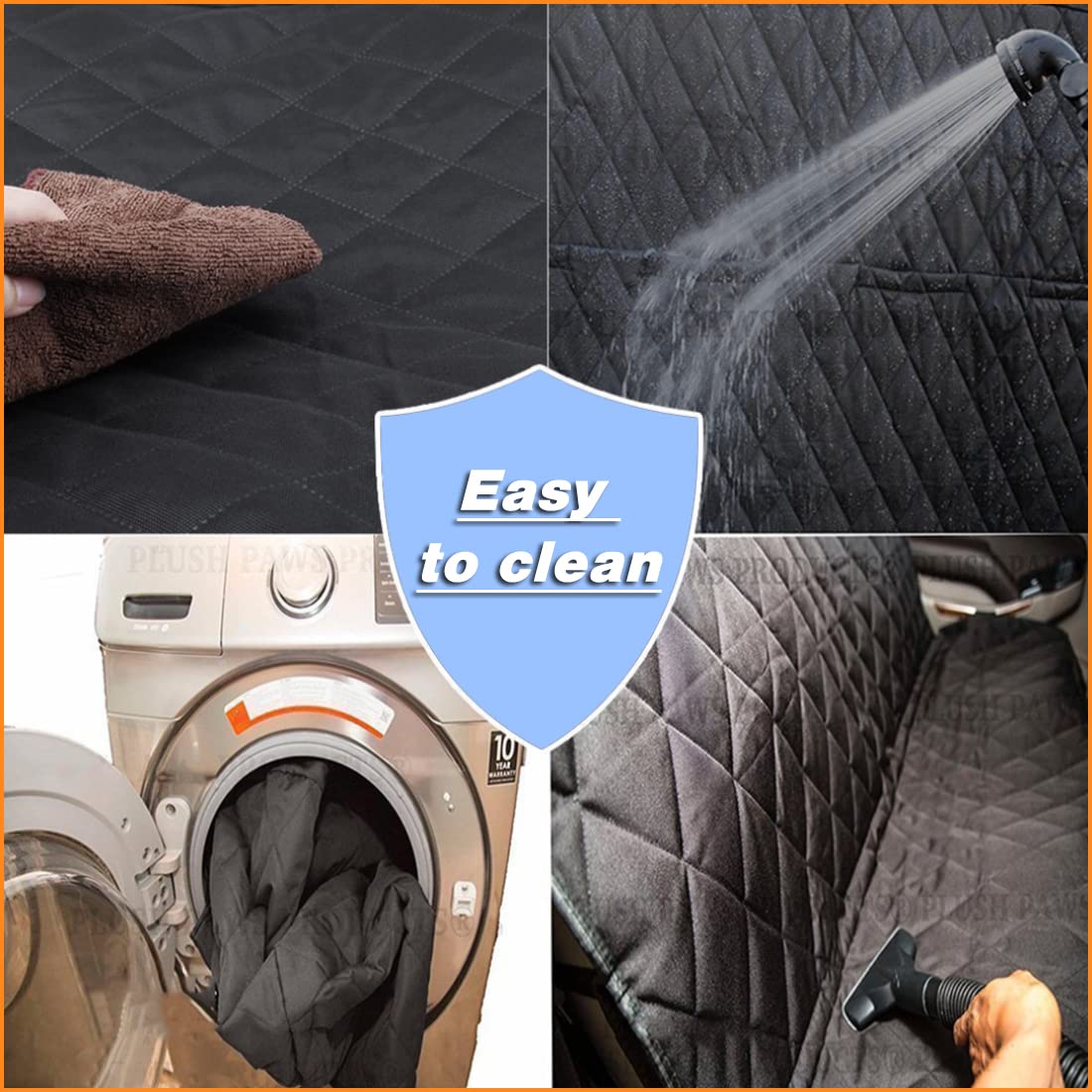 Keyoog Dog Car Seat Cover, Back Seat Protector Pet Mat Hammock Dog Cover Fit For Cars/Suvs/Truck, Keeping Car Pristine Clean, 100% Waterproof Scratchproof Non-Slip Pet Seat Covers, Machine Washable