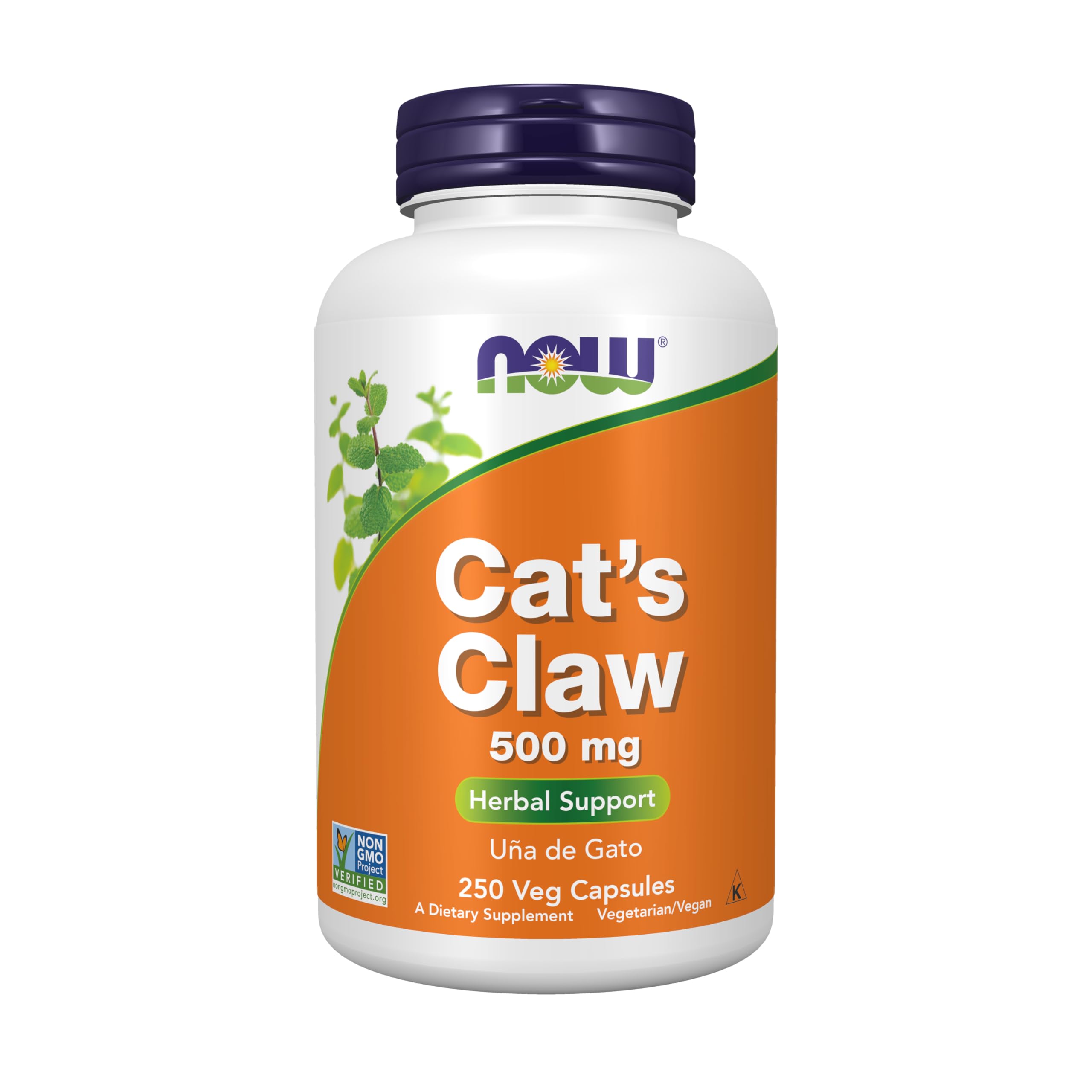 NOW Supplements, Cats Claw 500 mg, Non-GMO Project Verified, Herbal Supplement, 250 Count (Pack of 1)