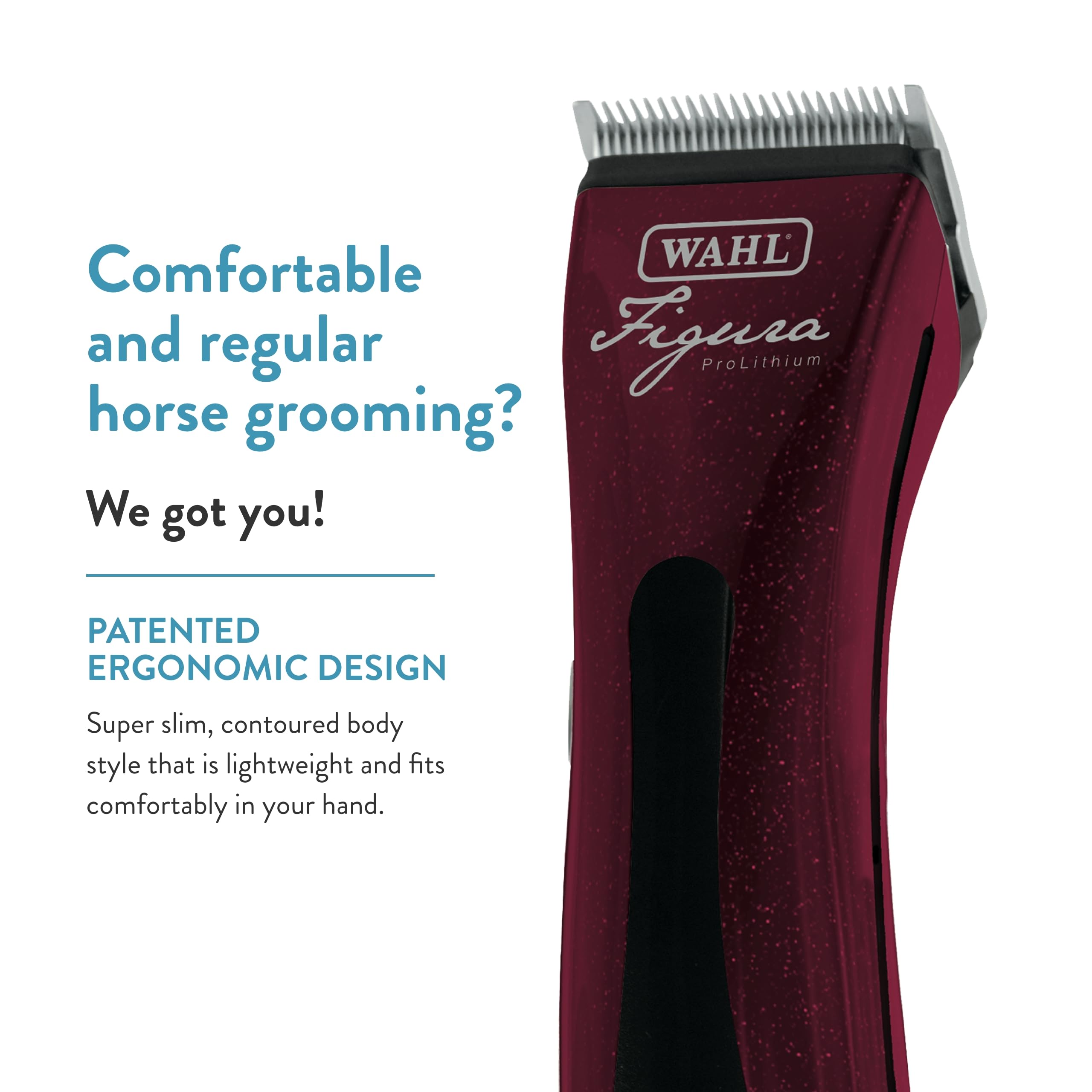 Wahl Professional Animal Figura Equine Horse Cordless Clipper Kit - Metallic Red