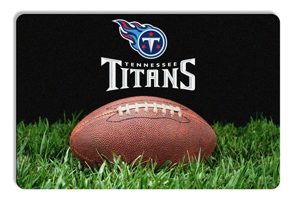 Nfl Tennessee Titans Classic Football Pet Bowl Mat, Large