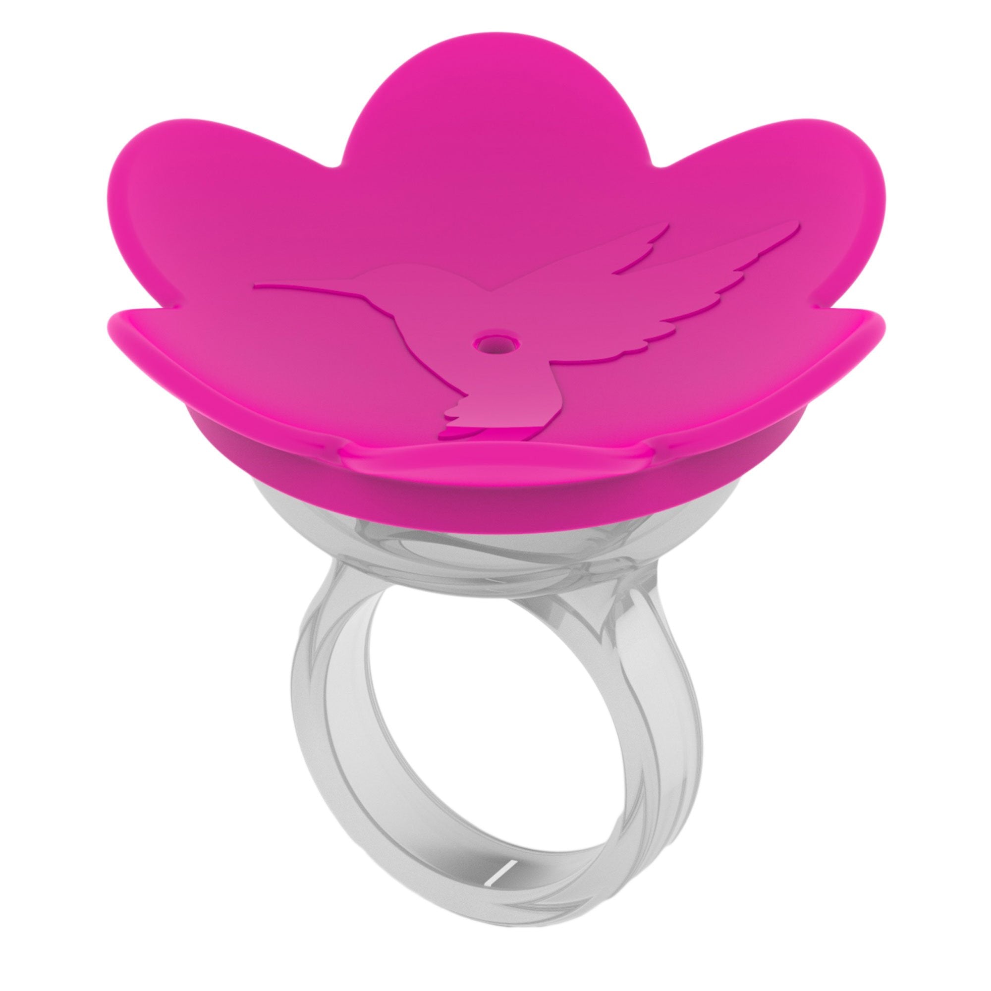 ZUMMR Hummingbird Ring Feeder (Pink) - Hand Feed Hummingbirds Right in Your Backyard. Get up Close and Personal with Nature. Pro
