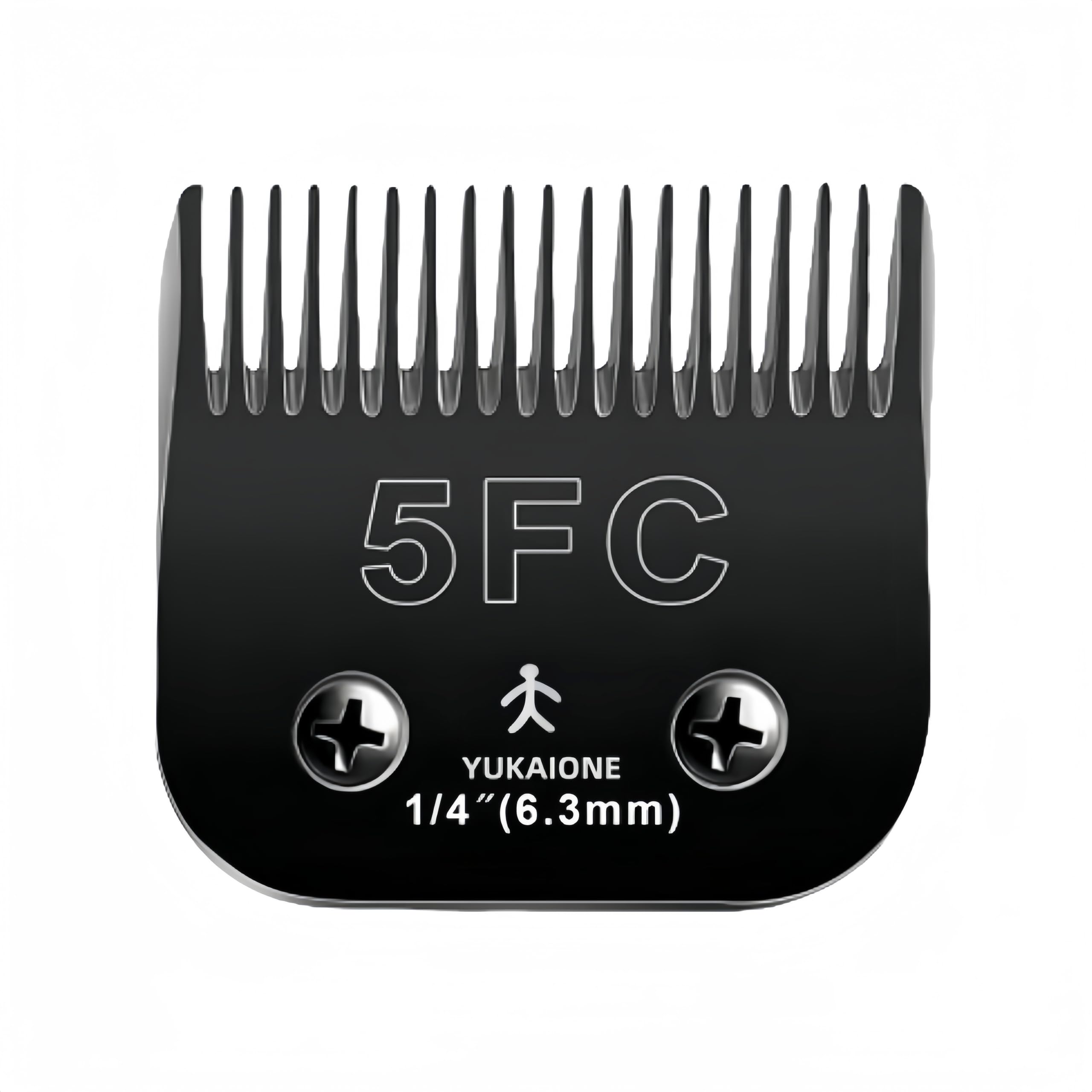 Yukaione 5F Dog Clipper Blade: Titanium Coated Sk2 Steel, Universal Fit For Andis, Oster A5, Wahl Km - 1/4 Cut For Dogs & Cats