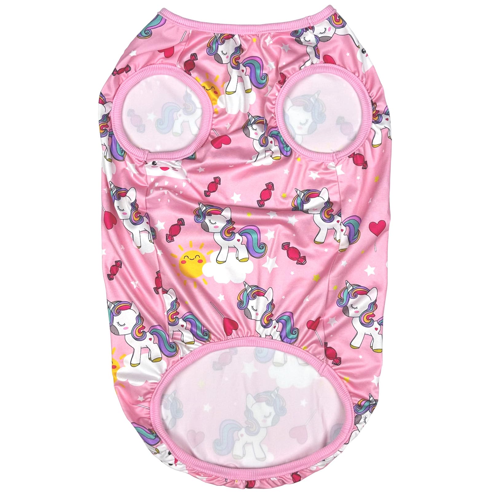 D.E.E Unicorn Galaxy Pattern Dog Shirts For Big Dogs - Stretchy Tank Top (Vunicpink, 3X-Large)