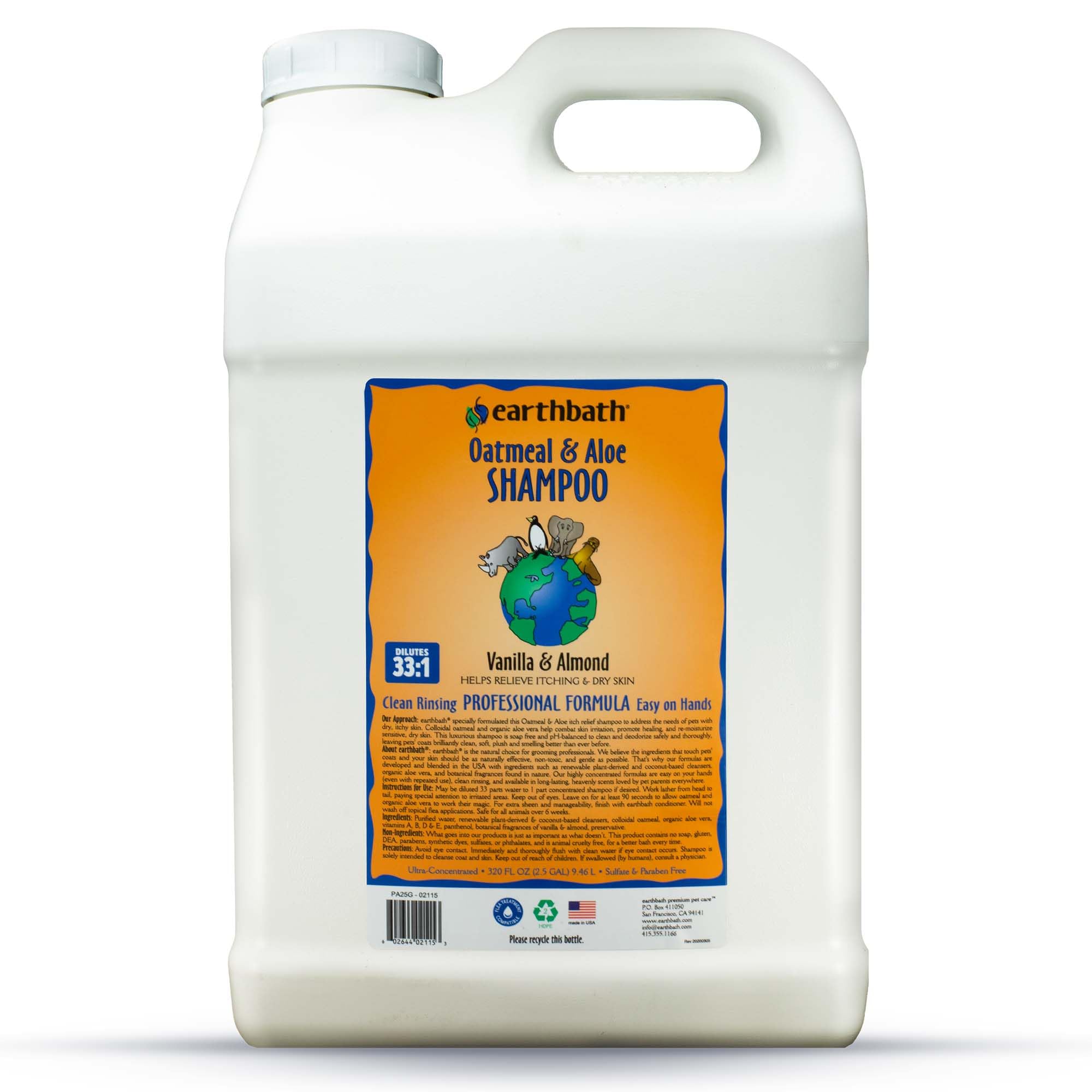 earthbath Oatmeal and Aloe Dog Shampoo- Oatmeal Shampoo for Smelly Dogs, Dog Wash in Bulk, Helps Itchiness and Dry Skin, Shampoo