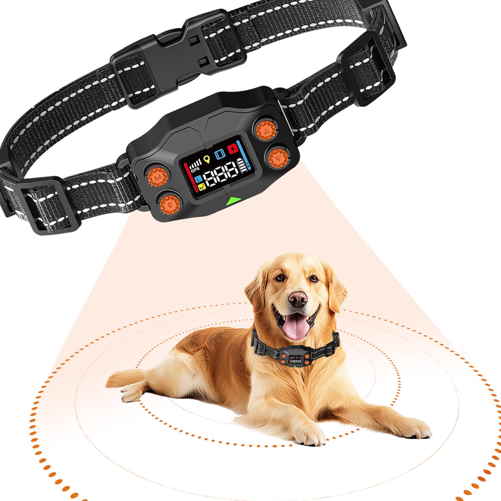 Wireless Dog Fence System, Smart Electric Dog Fence Collar With 3 Working Modes And Memory Function, Waterproof & Rechargeable P