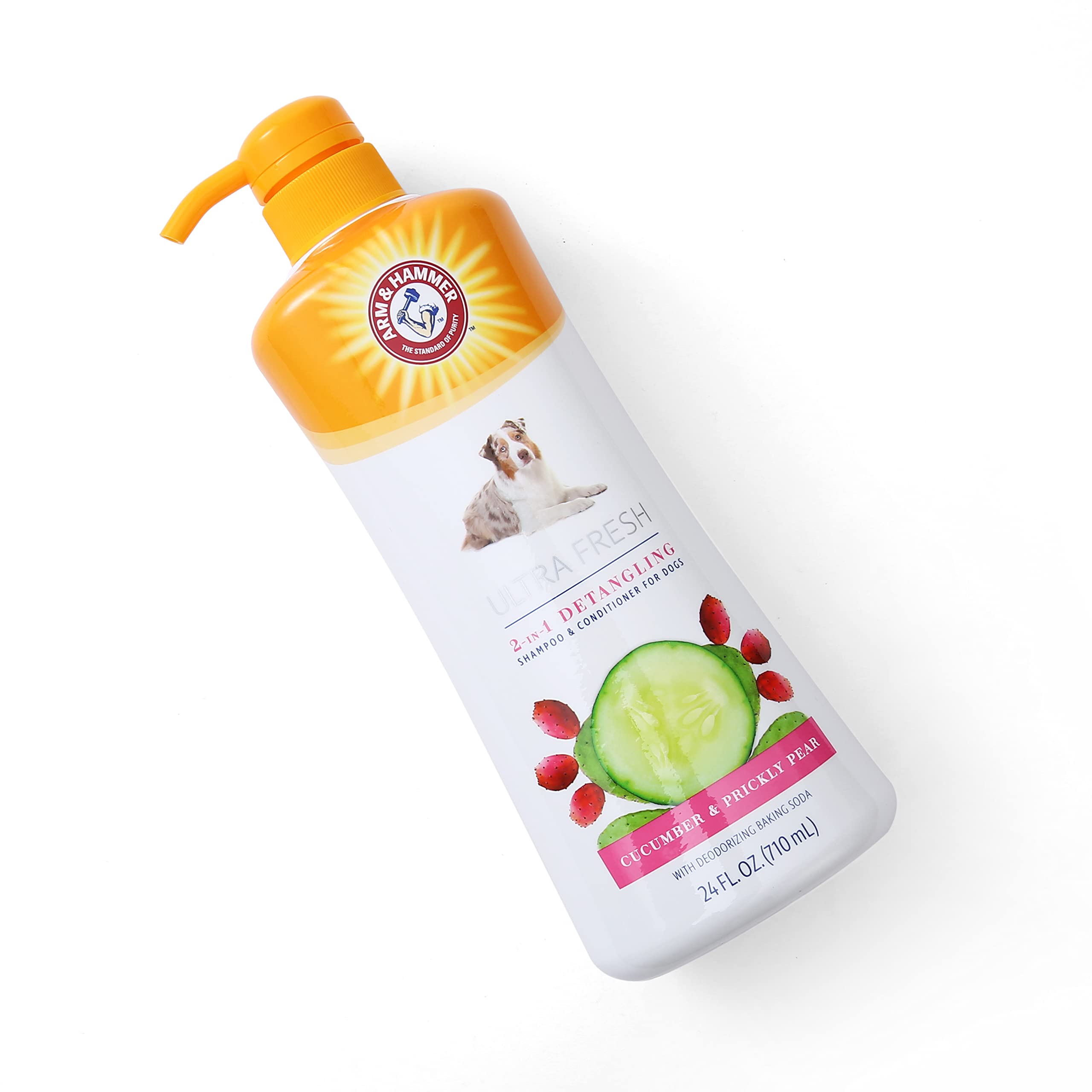 Arm & Hammer for Pets Ultra Fresh Detangling Dog Shampoo + Conditioner, Value Size 24oz, Dog Conditioner, Great Smelling Dog Gro