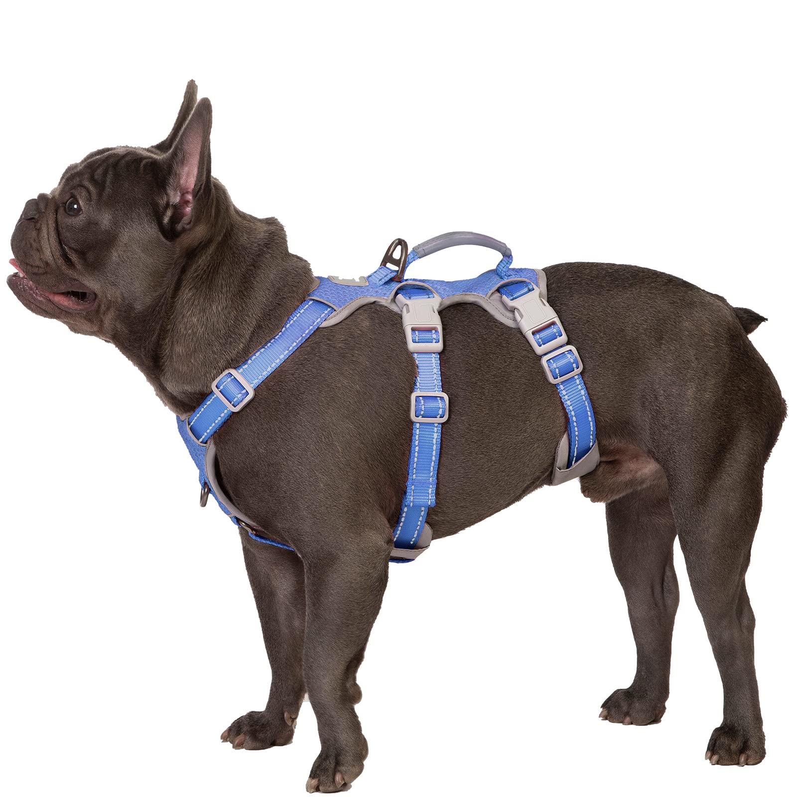 Huntboo Escape Proof Harness, No Slip Dog Harness Escape Proof,Fully Reflective Harness With Handle, Breathable,Durable, Adjusta