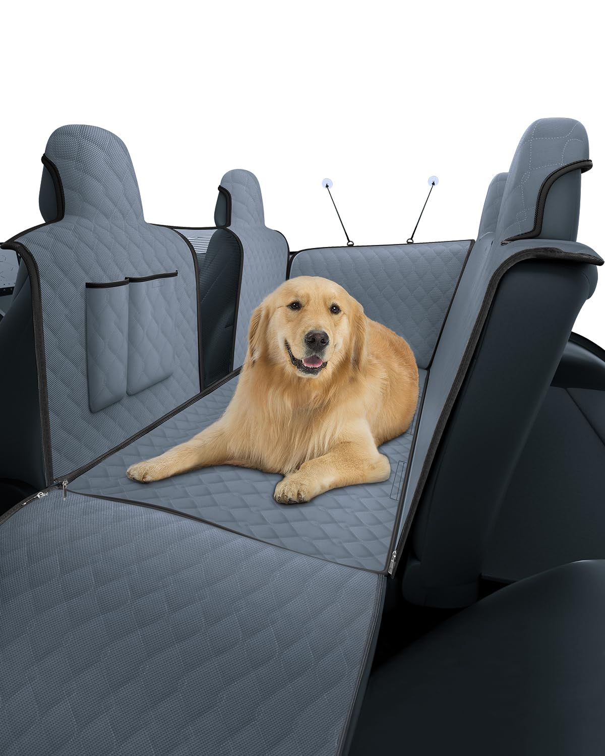 Shademax Custom For Tesla Model Y Dog Car Seat Cover For Back Seat, Dog Back Seat Pet Mat Protector With Pockets For Model Y Acc