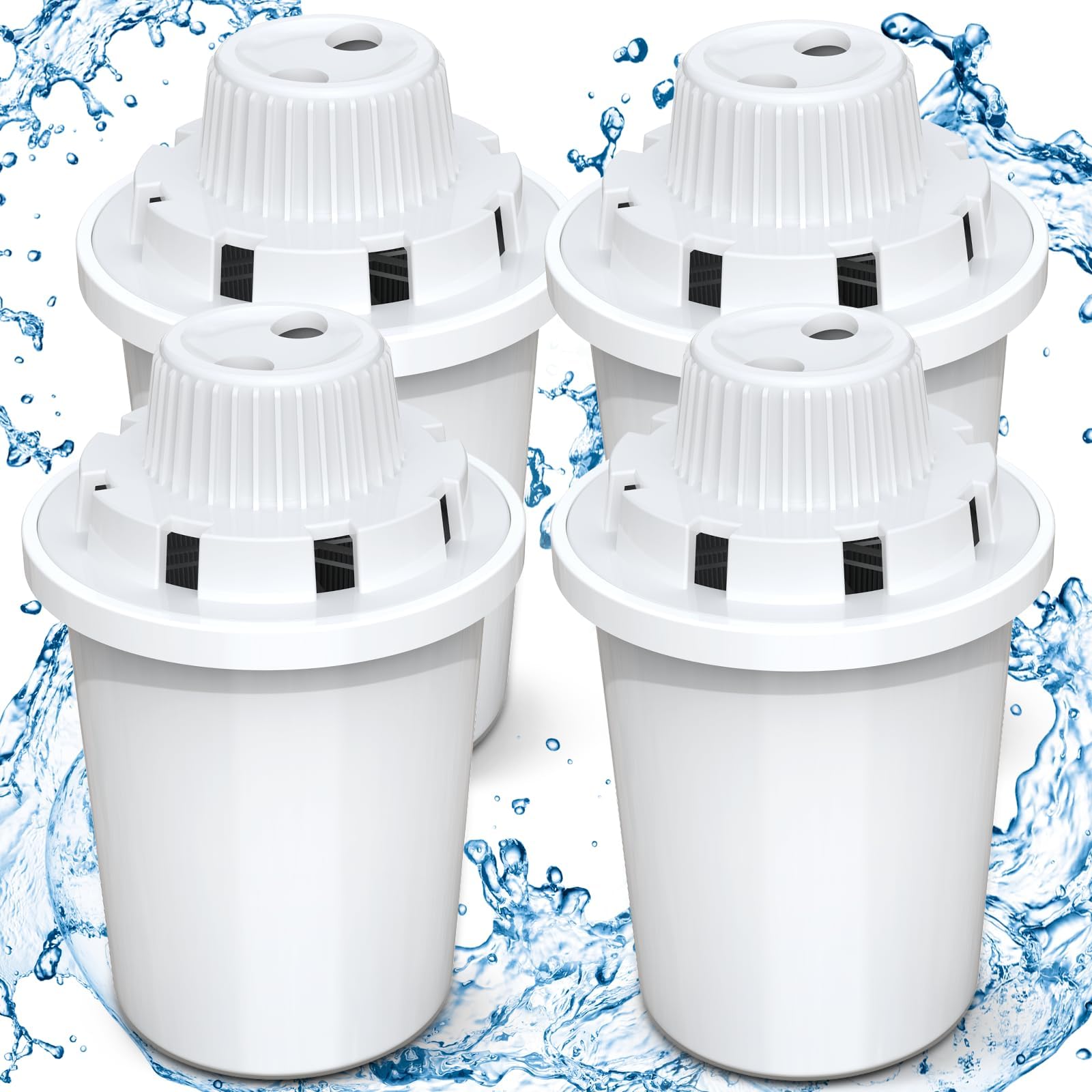 Dog Water Fountain Filters Replacement 4 Pack,2 Months Set Of Water Filter Replacement For Lesotc Large Pet Water Fountain Stain