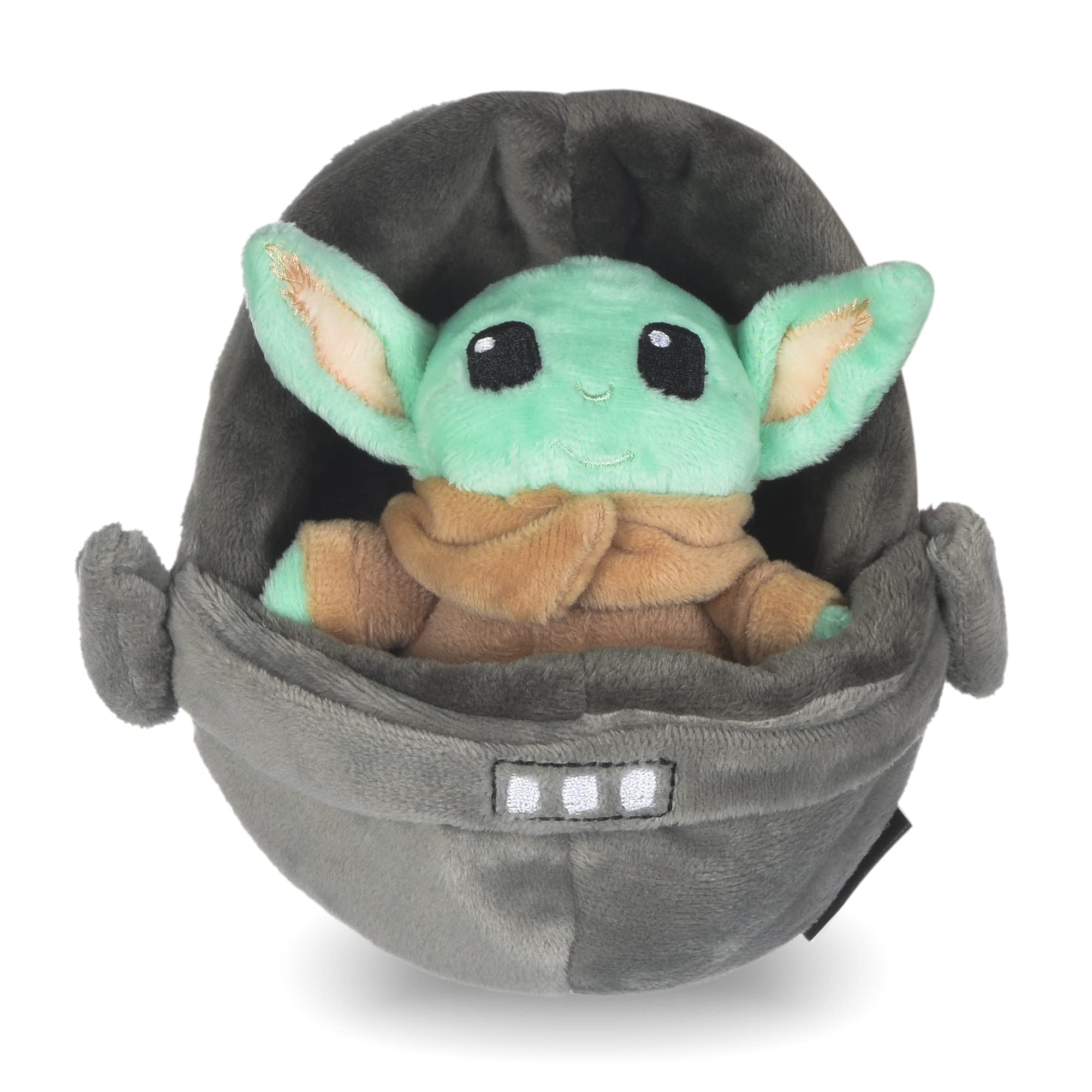 Star Wars For Pets Baby Yoda The Child In Cradle Ball Figure Dog Toy | Small Plush Toys Fabric Plush Dog Toy, Squeaky Plush Toys