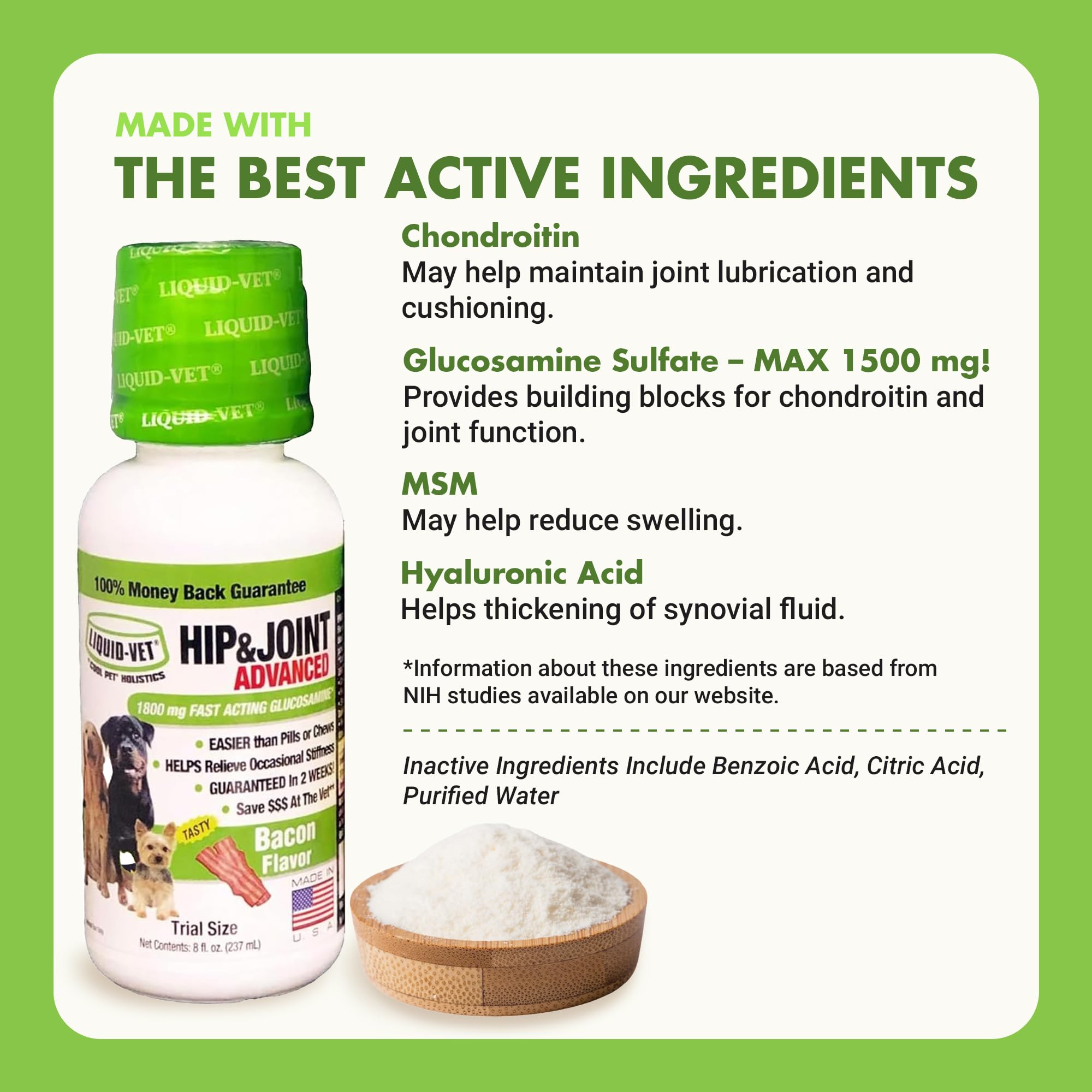 K9 Hip & Joint Advanced Formula, Bacon Flavor, 8 oz Trial Size