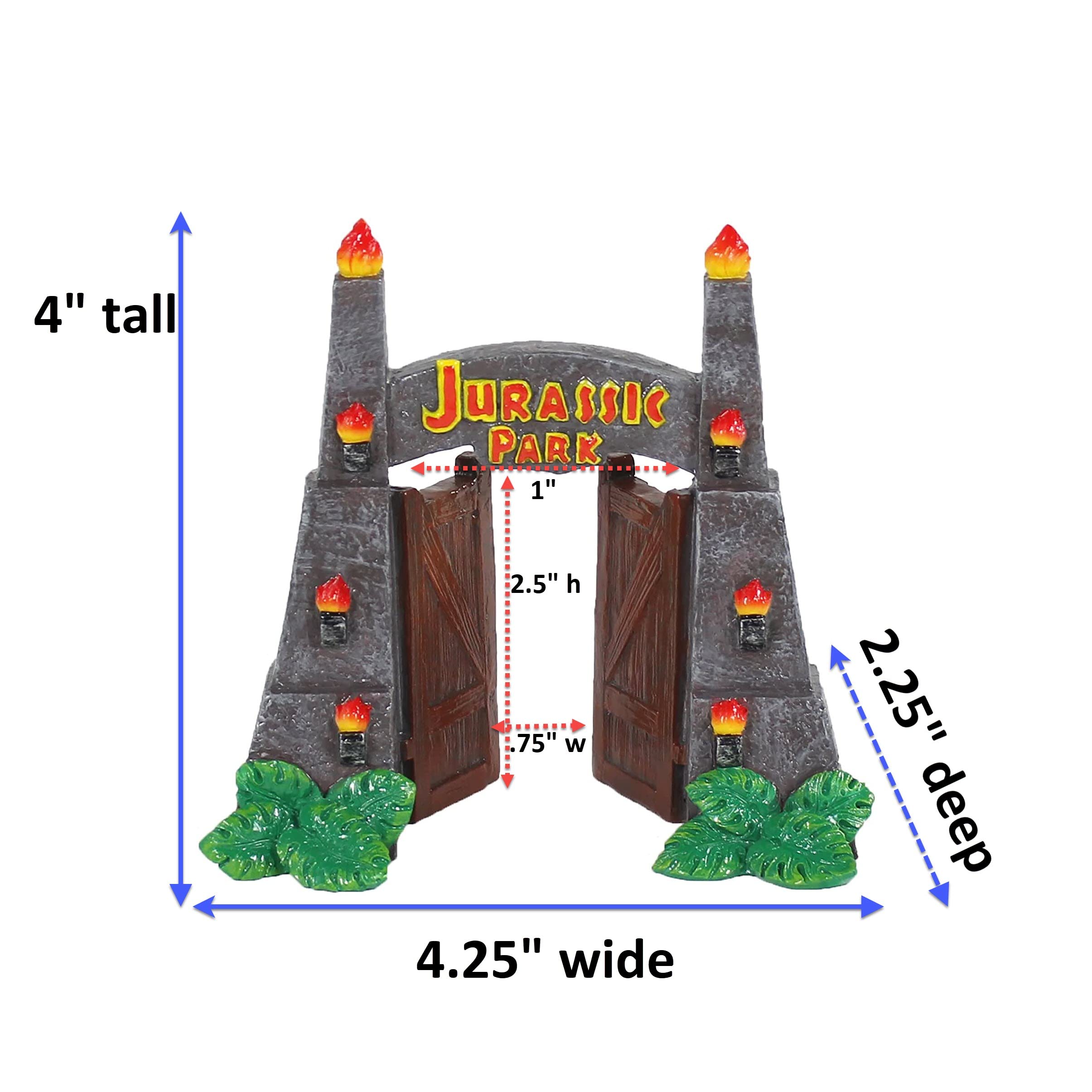 Penn-Plax Jurassic Park Officially Licensed Aquarium Decoration – Park Gate – Safe For Freshwater And Saltwater Fish Tanks – Small