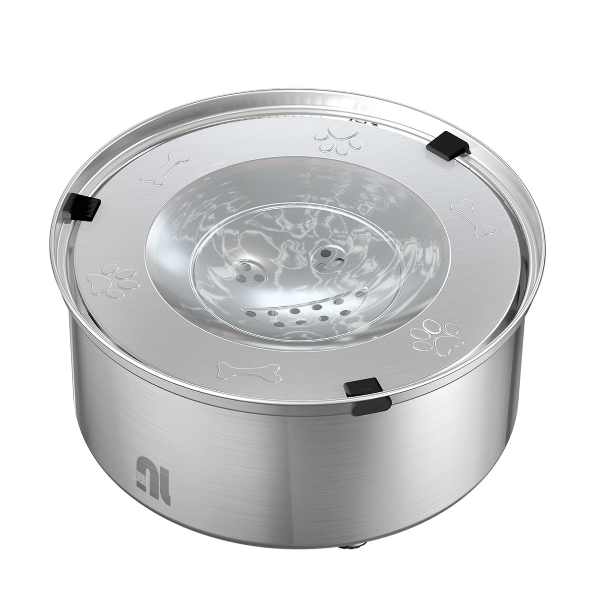 nicelock 3L/0.8 Gallon Dog Water Bowl No Spill, Stainless Steel No Spill Water Bowl for Dogs, Slow Water Dog Bowl, No Splash Dog
