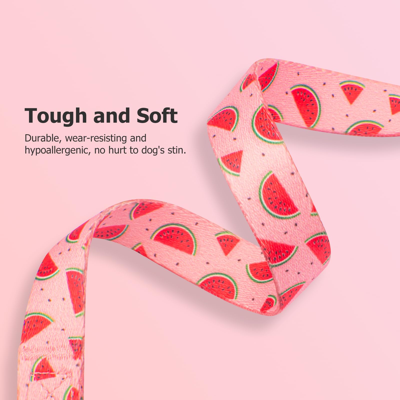 Handmade Dog Collar for Small Medium Large Dogs,Pink Watermelon with Pendant Fall and Winter Fashions Dog Collar,Ideal for Girl