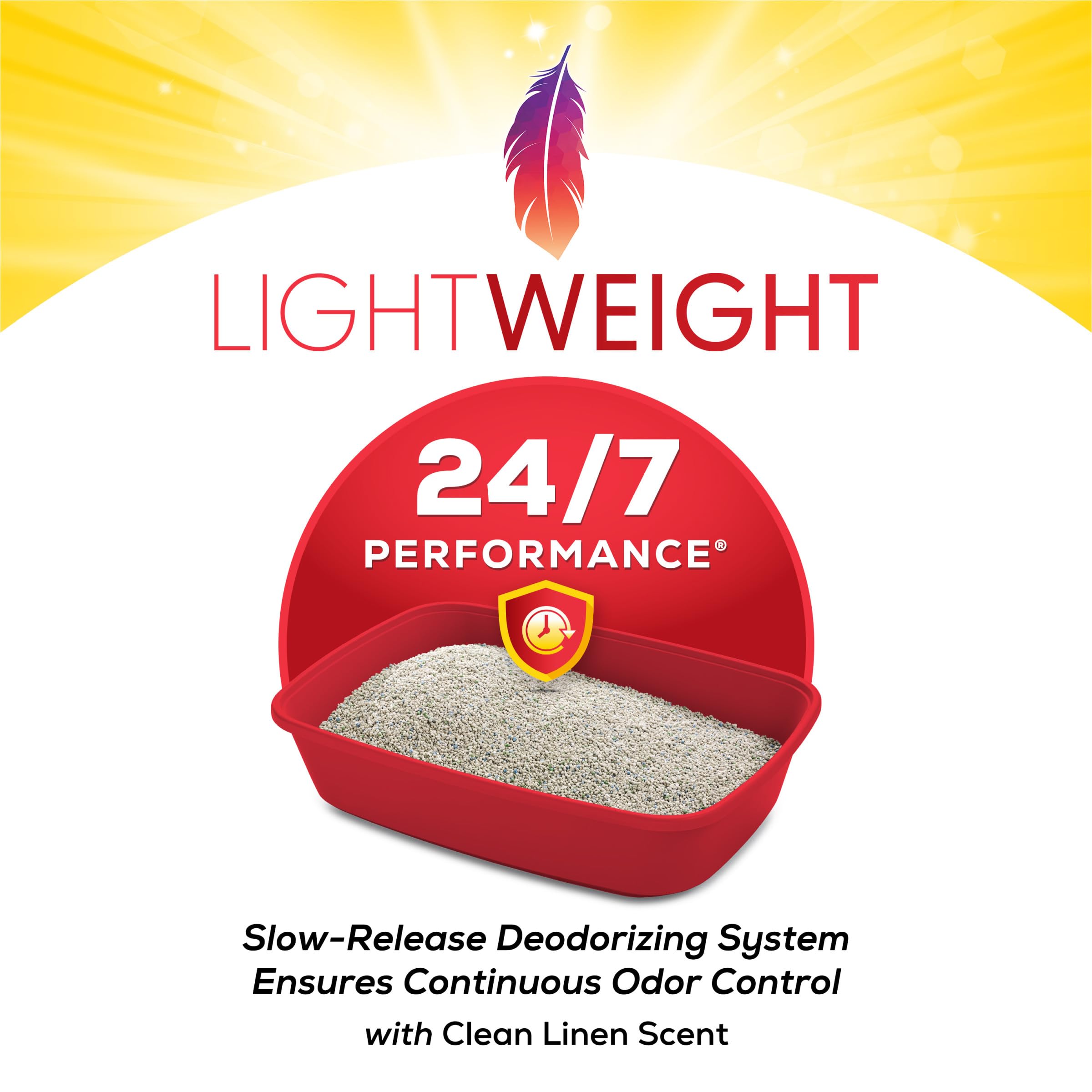 Purina Tidy Cats Lightweight, Low Dust, Clumping Cat Litter Odor Control 24/7 Performance Multi Cat Litter - 12 lb. Box