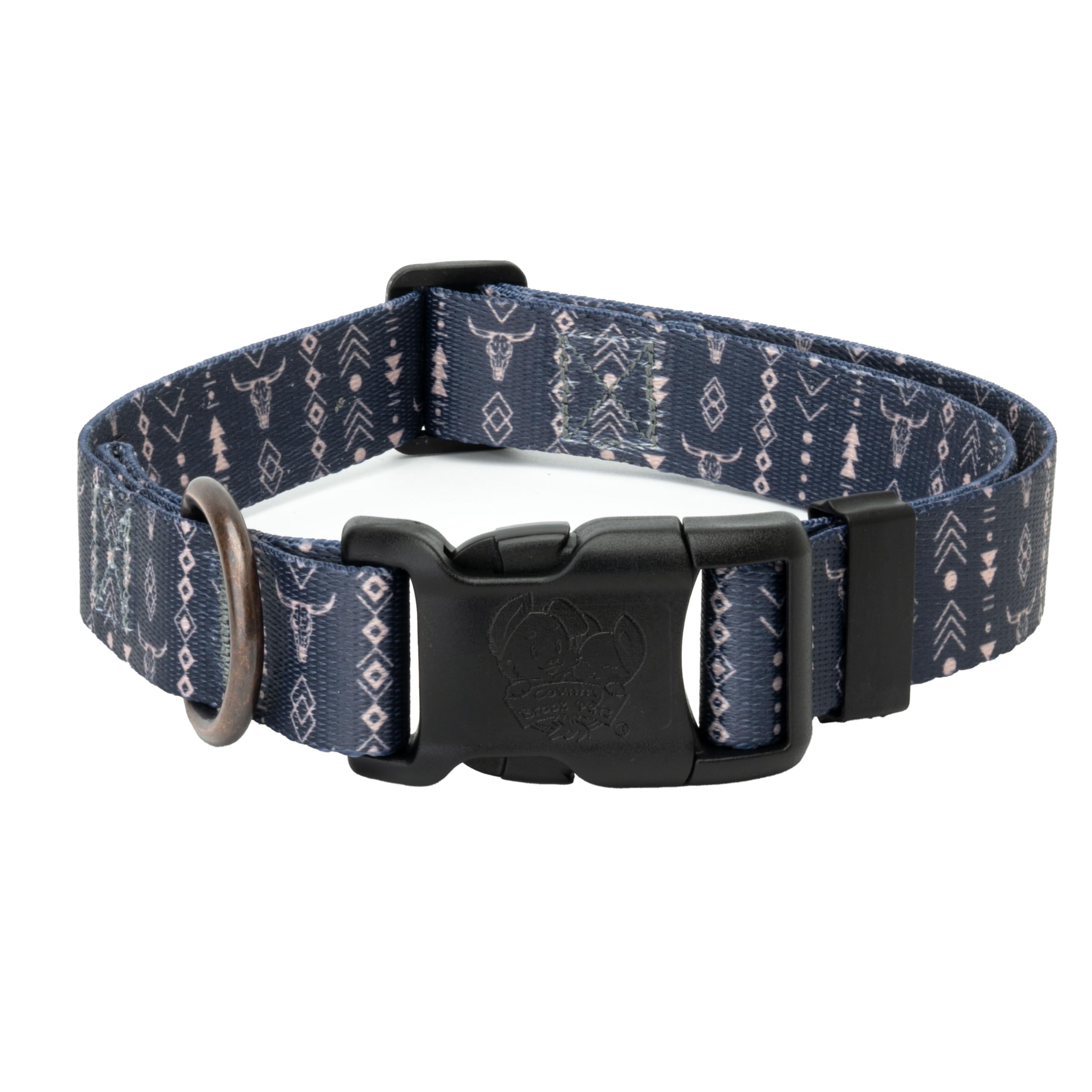 Country Brook Petz - Deluxe Copper Mesa Dog Collar - Made In The U.S.A. - Country And Western Collection Featuring Rustic Design