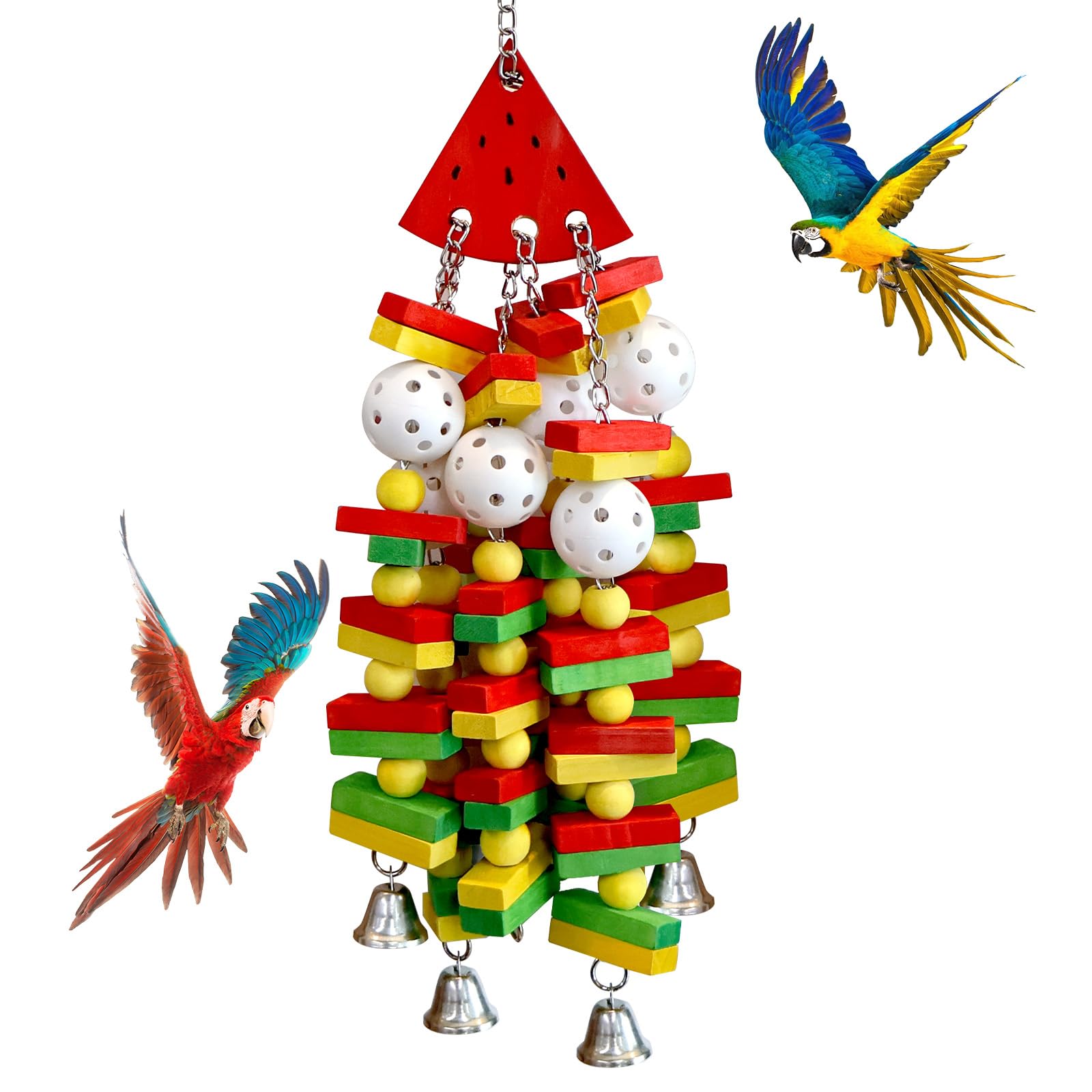 Crazydeer Bird Toys Parrot Toys For Large Birds Parrots, Cockatoos, Cockatiels, Parakeets, Cockatiel Cage Perch Stand Bird Cage 