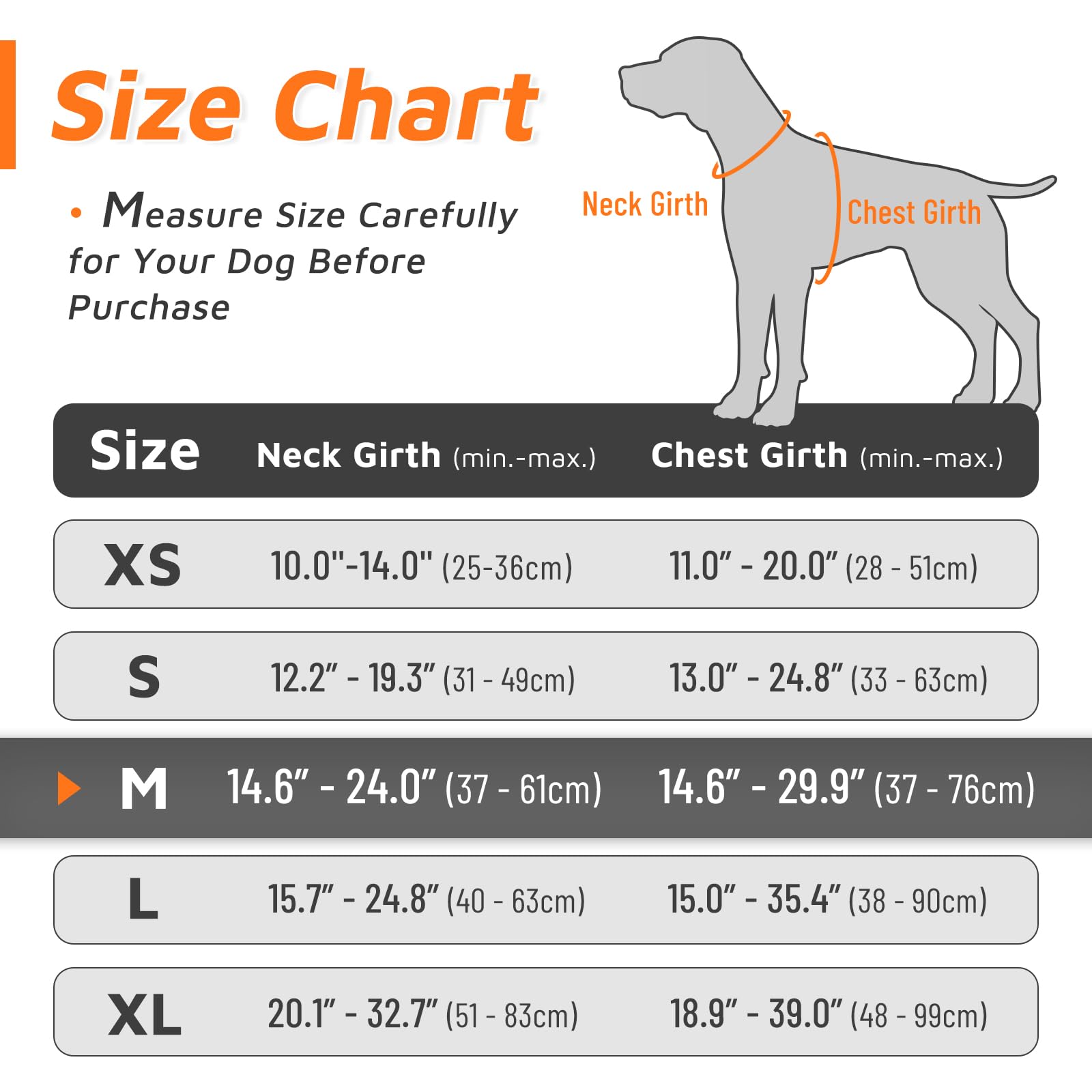 Eagloo Dog Harness Medium Sized Dog, No Pull Service Vest With Reflective Strips And Control Handle, Adjustable And Comfortable For Easy Walking, No Choke Pet Harness With 2 Metal Rings, Orange, M