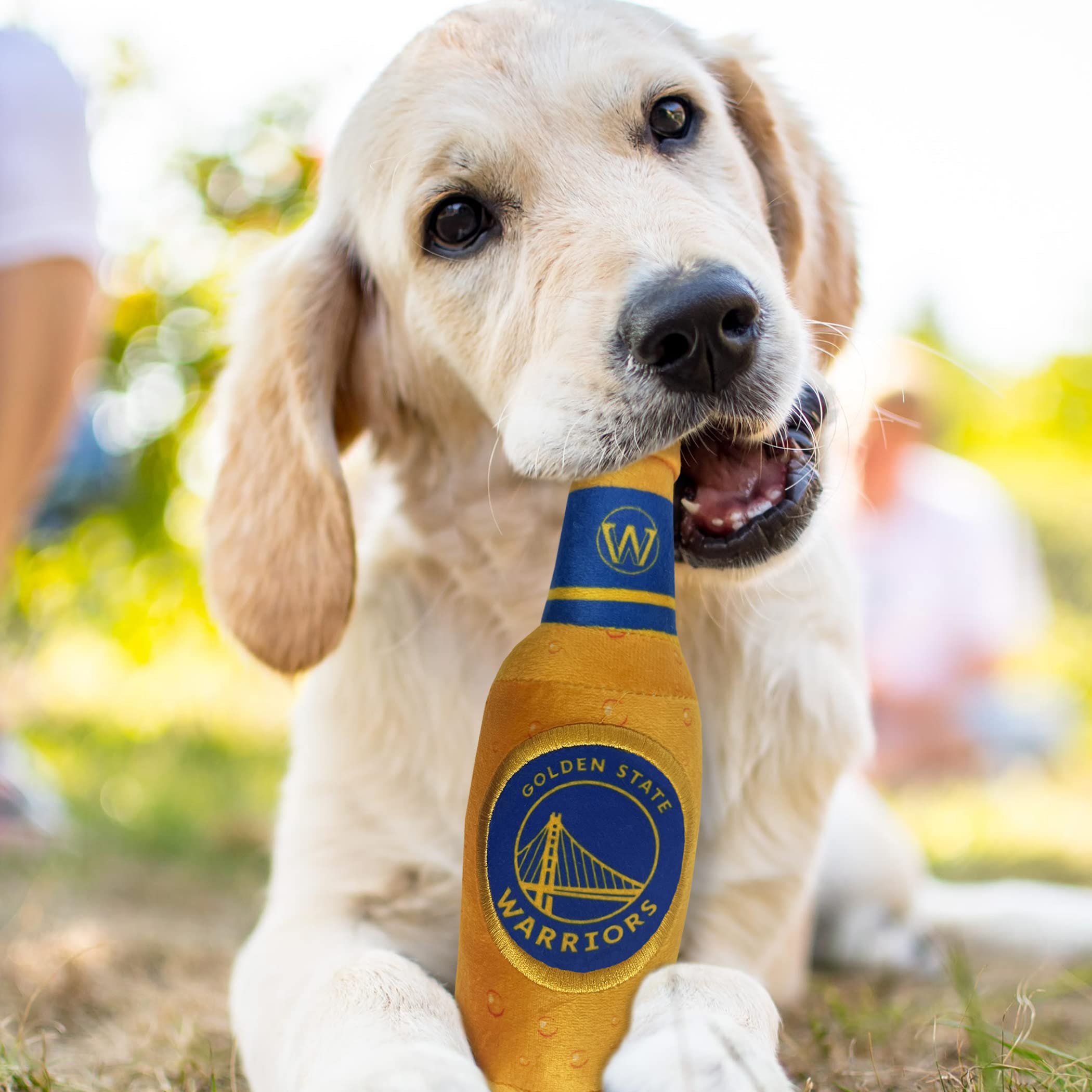 Pets First Nba Golden State Warriors Beer Bottle Plush Dog & Cat Squeak Toy - Cutest Stadium Soda Bottle Snack Plush Toy For Dog