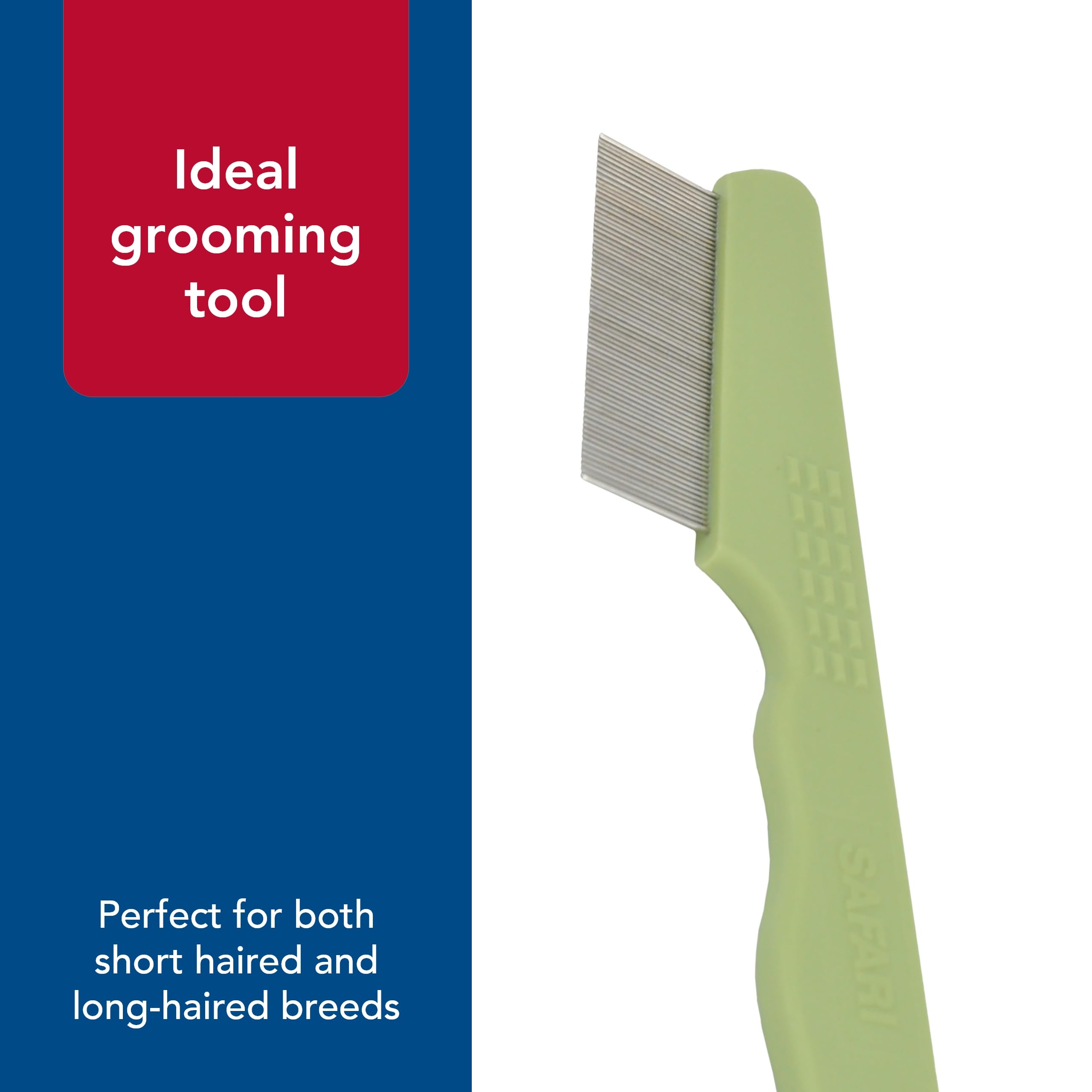 Coastal Pet Safari Cat Flea Comb - Tick & Flea Comb For Cats - Avoid Dry Skin - One Size