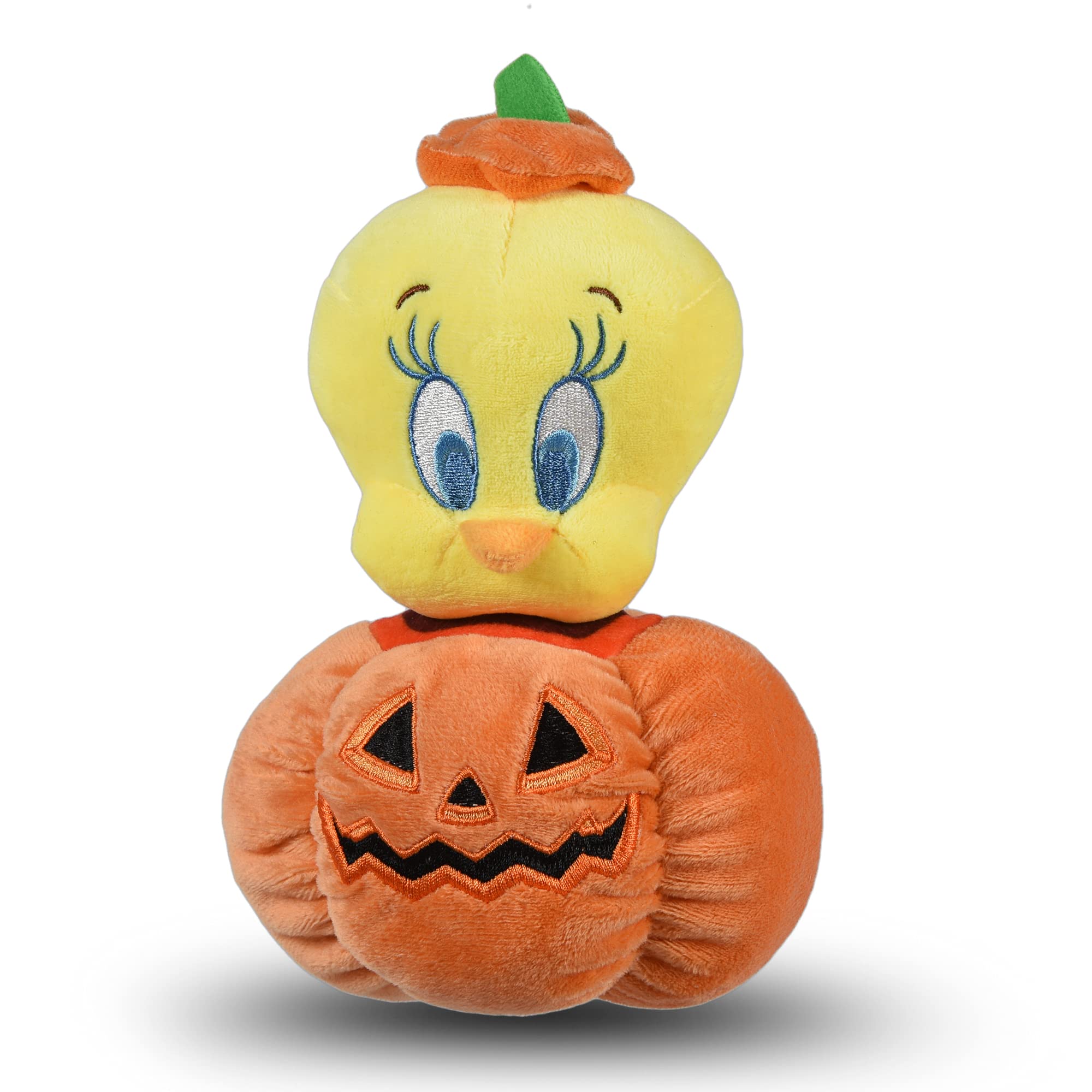 Looney Tunes For Pets Tweety Bird Stuffed Animal Halloween Pumpkin Head Plush Dog Toy | Stuffed Animal Toy For Dogs, Small Dog Toy Tweety Bird Squeaky Dog Toy Dog Chew Toy, 6 Inch (Ff16872)