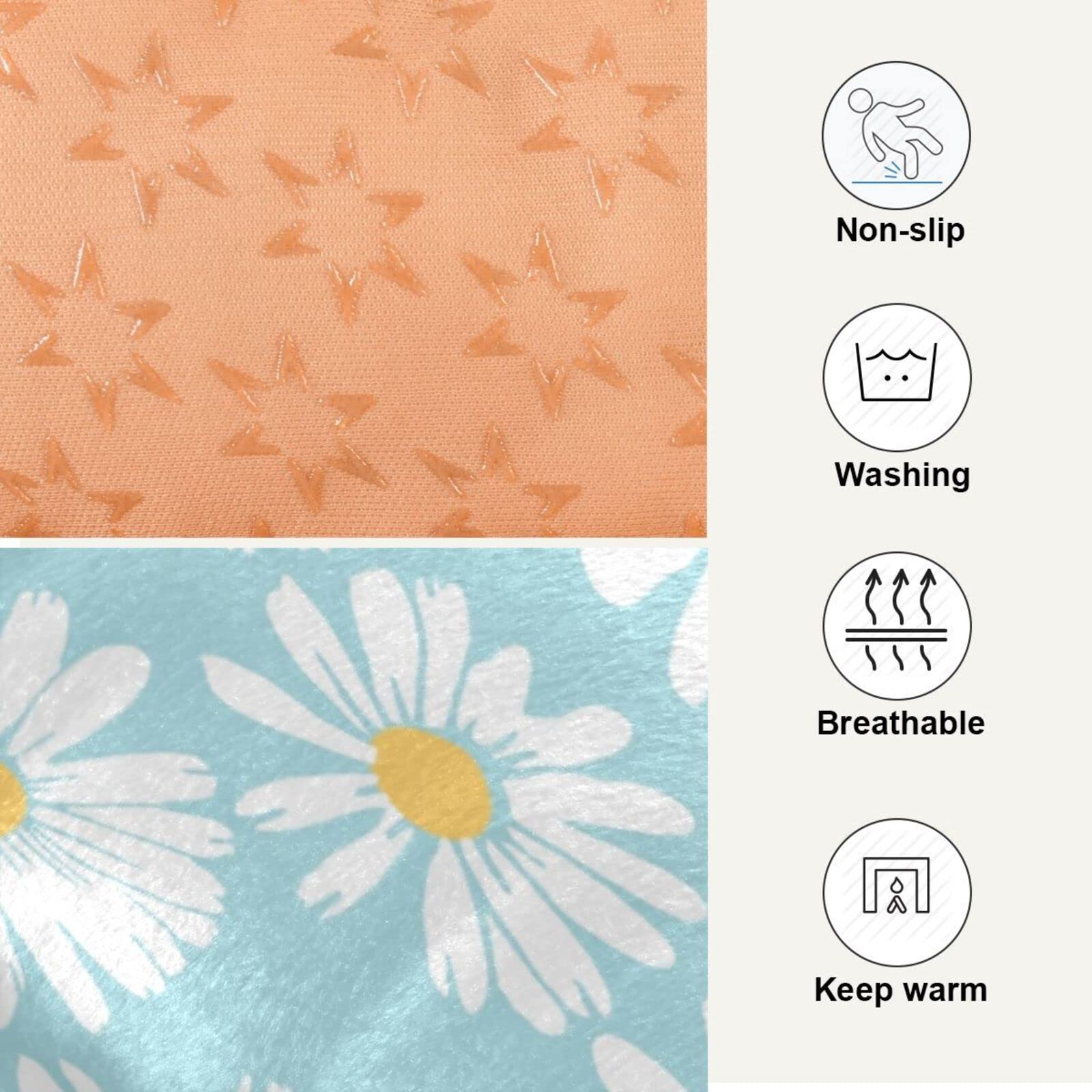 Daisy Flower Dog Cat Bed Washable Crate Pet Bed Anti-Slip Comfortable Puppy Kennel Bed For Large Medium Small Dogs Cat, 18 X 24