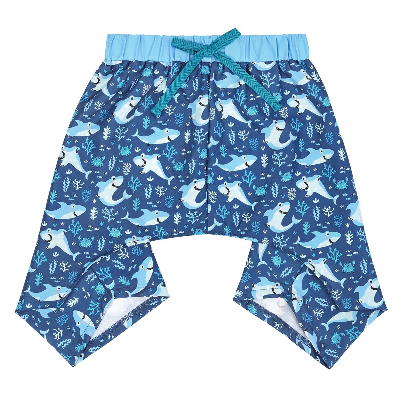 Hde Dog Swim Trunks Hawaiian Board Shorts Beach Pool Swimsuit For Xs To Xxl Dogs Blue Sharks - M