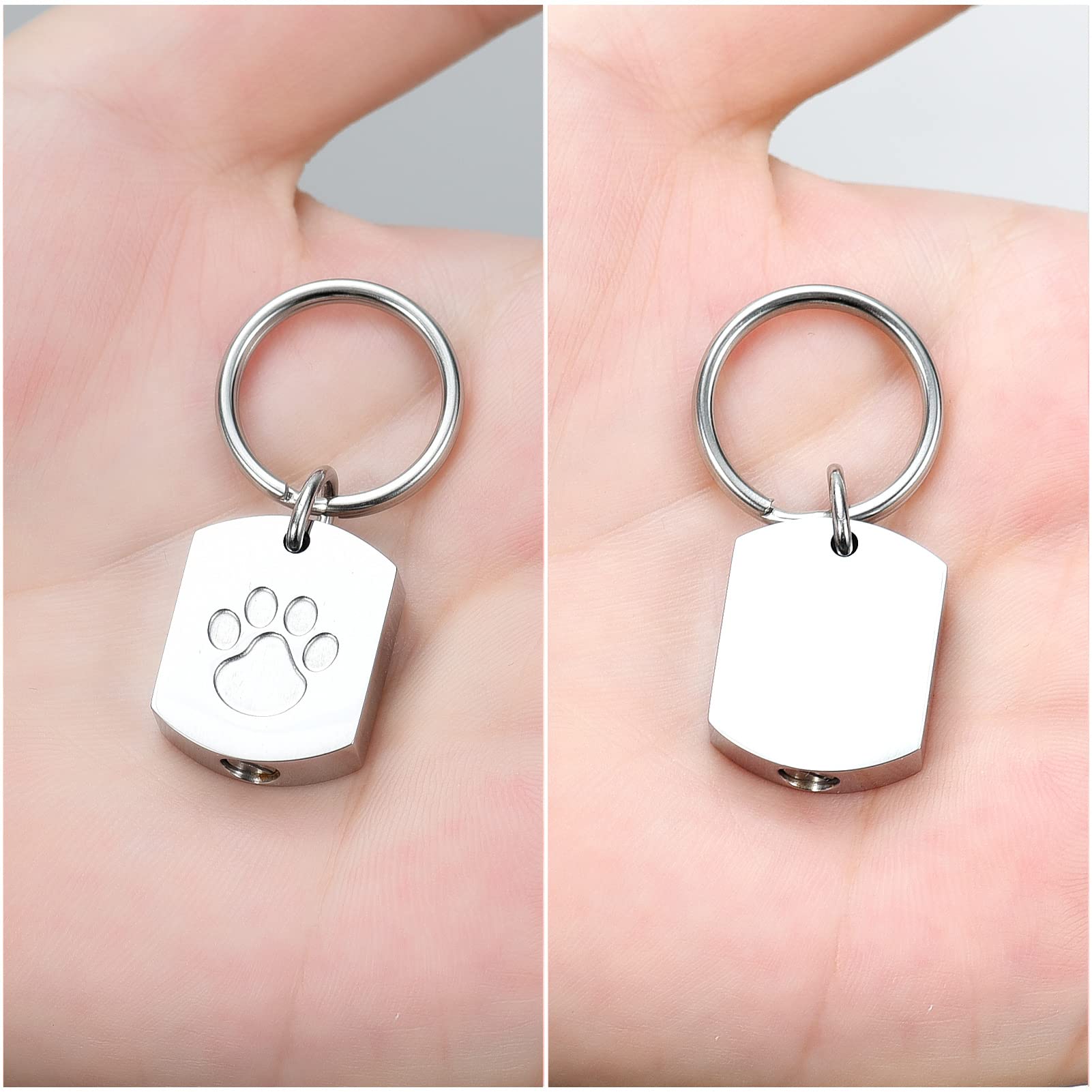 Minicremation Cremation Jewelry Urn Necklace For Ashes For Pet, Paw Print Memorial Ash Jewelry, Keepsake Pendant For Pet'S Cat D