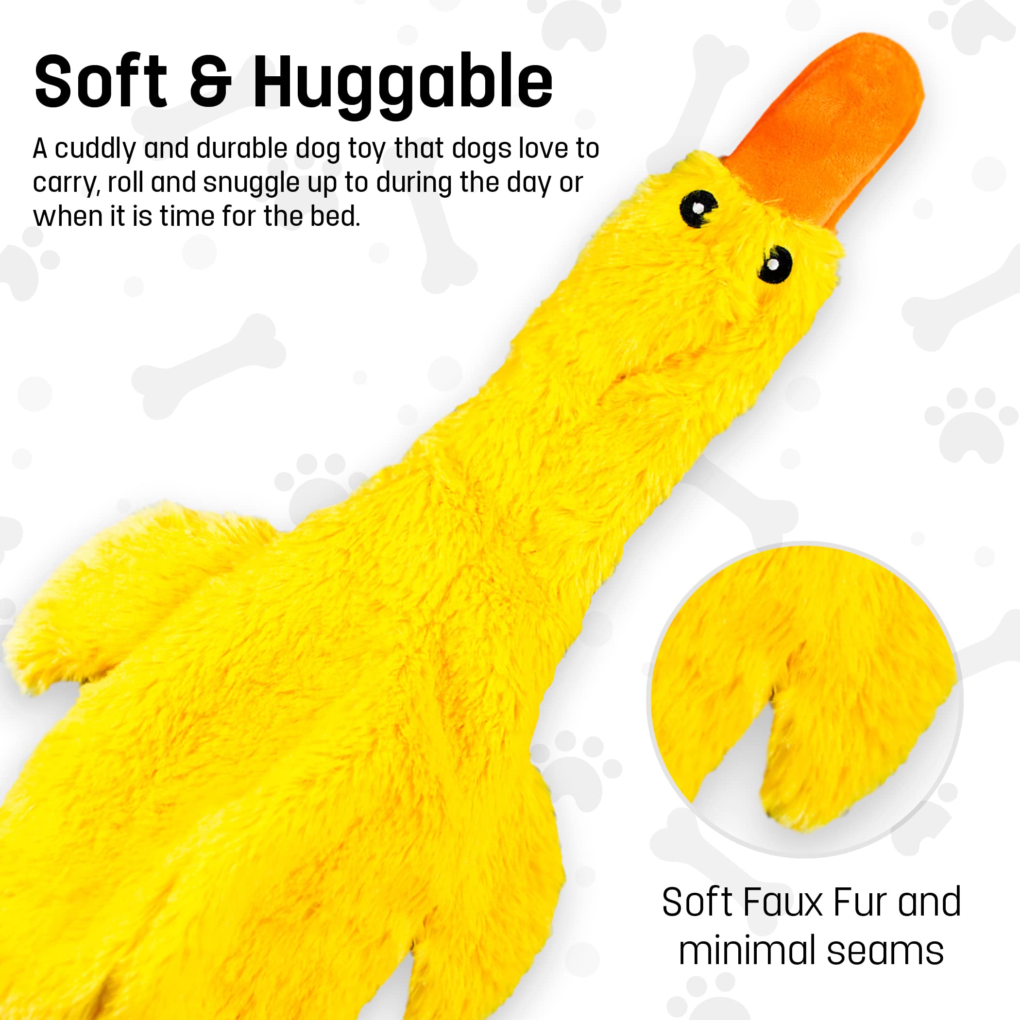 Fga Marketplace Pink Rabbit-Duck Flat No Stuffing No Squeak Plush Dog Toy, Funny Style Will Entertain Your Pet For Hours, Recomm