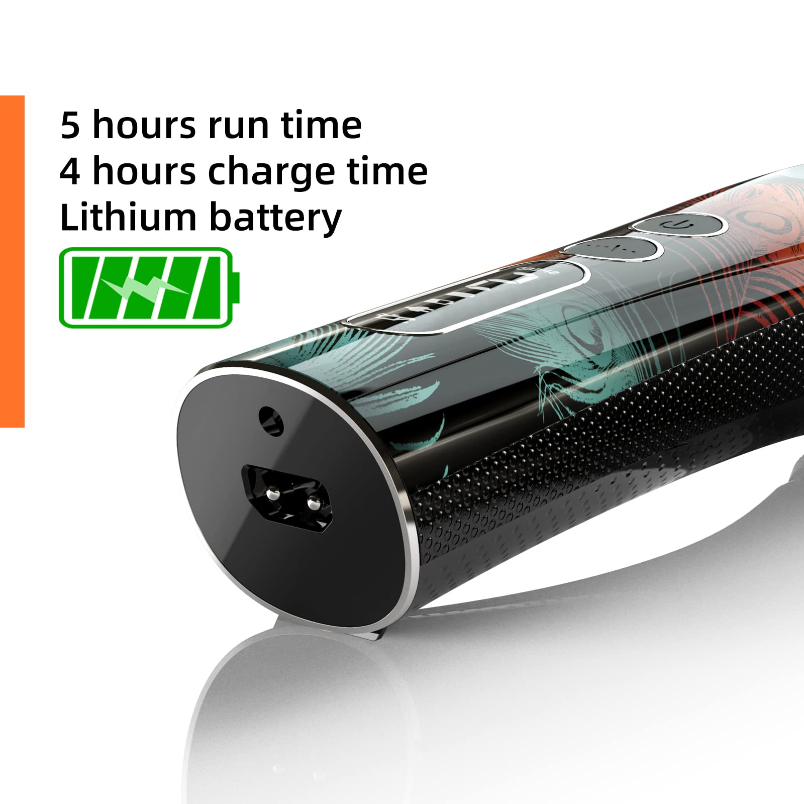 Shernbao Professional Animal Grooming Clipper For Thick Heavy Coats, 5-Speed Low Noise Powerful Corded/Cordless 5-In-1 Blade For