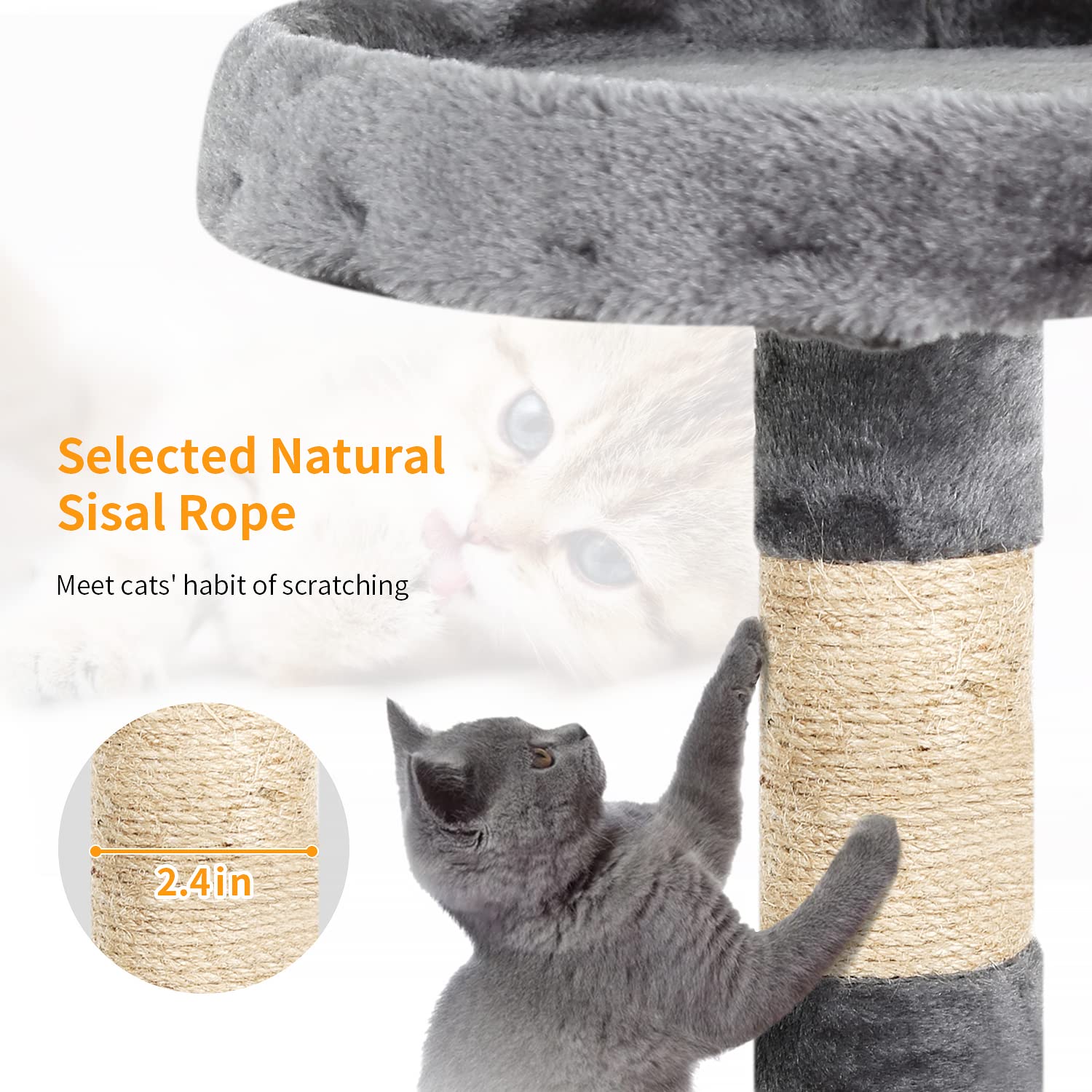 Bestpet Cat Tree 36 Inch Tall Scratching Toy Activity Centre Cat Tower Cat Condo Multi-Level Furniture Scratching Posts For Indo