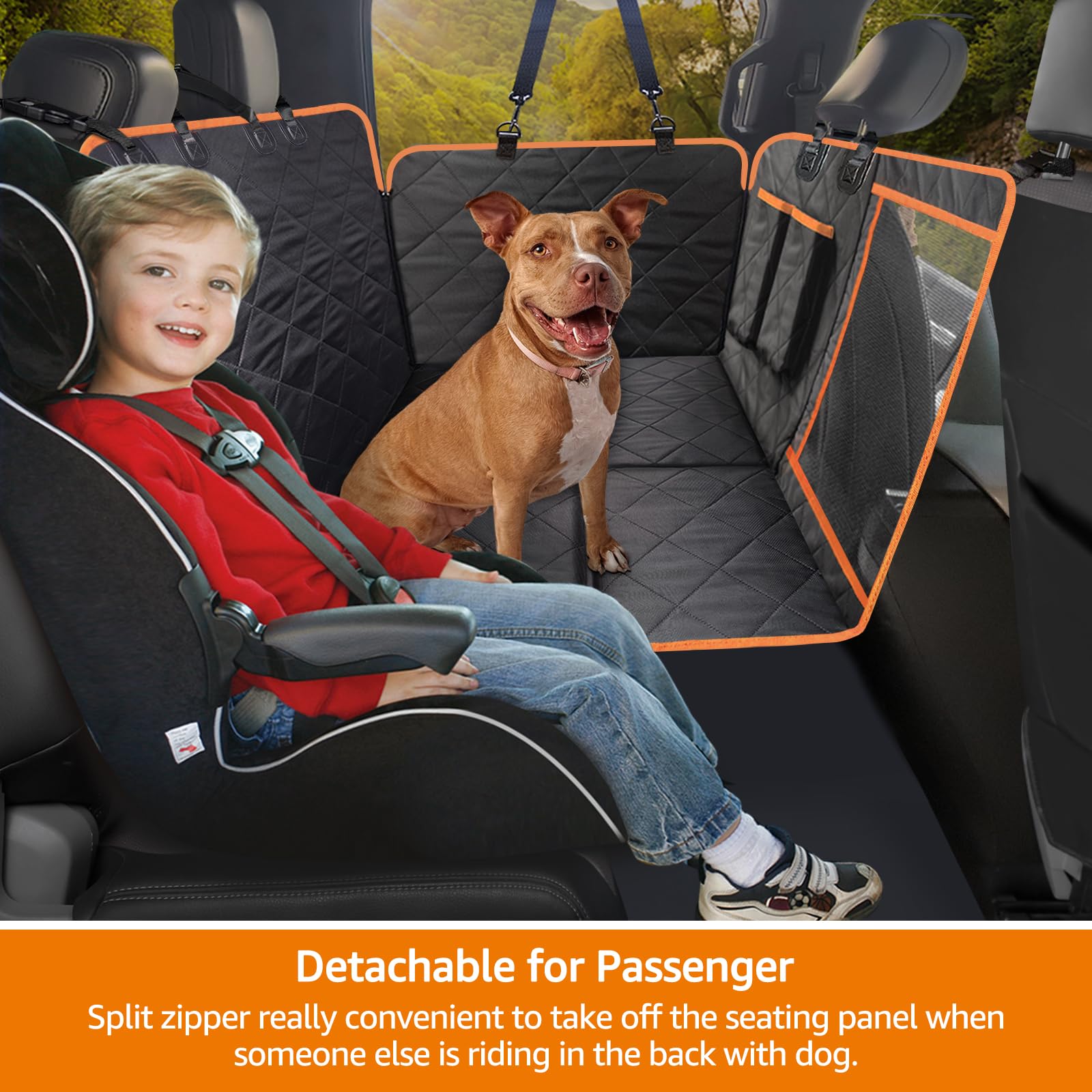 Ibuddy Truck Seat Cover Extender For Dog Hard Bottom Seat Hammock For Large Dogs Up To 400Lb Protect Dogs Not Fall Into Floor Pe