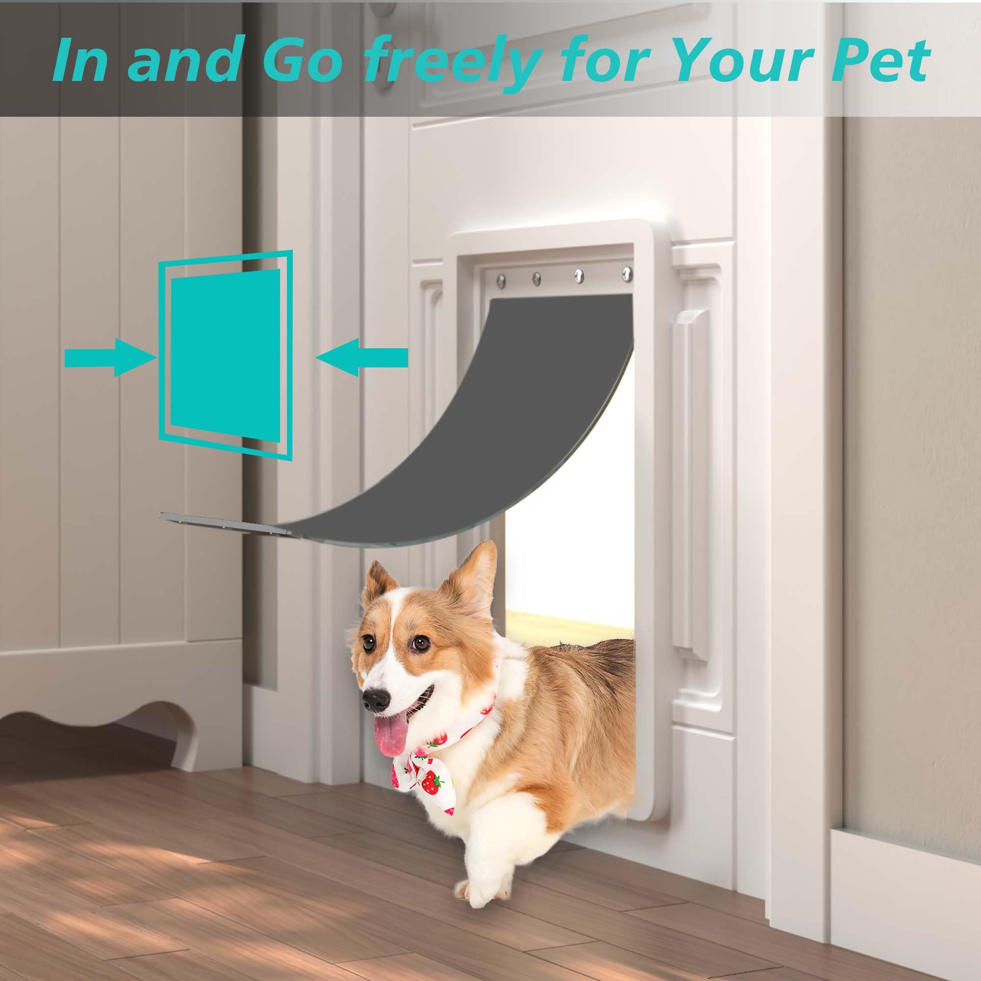 2Pack Medium Dog Door Replacement Flaps With Screws, Compatible With Petsafe Freedom Pac11-11038, Weather-Proof & Warp-Resistant