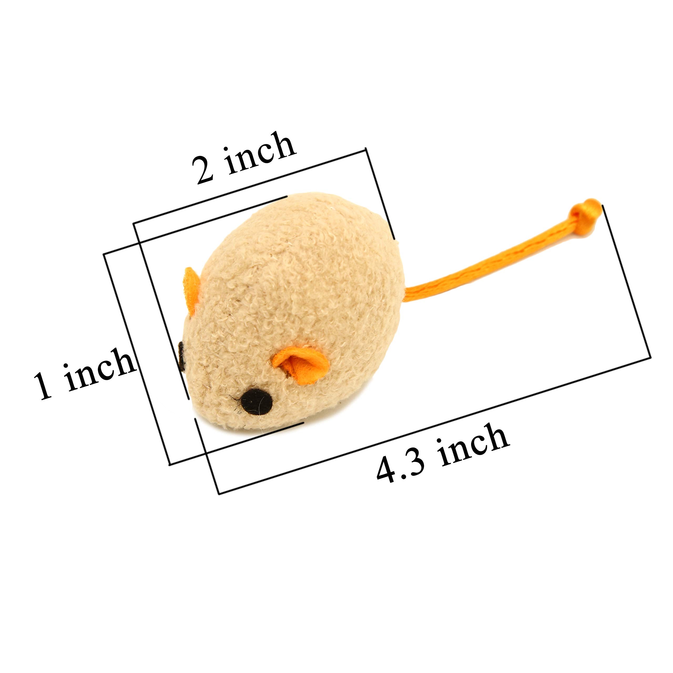 Youngever 20 Pcs Cat Toys, Catnip Mice, Cat Mouse Toys, Catnip Cat Toys, Interactive Play For Cat, Puppy, Kitty, Kitten (Grey)