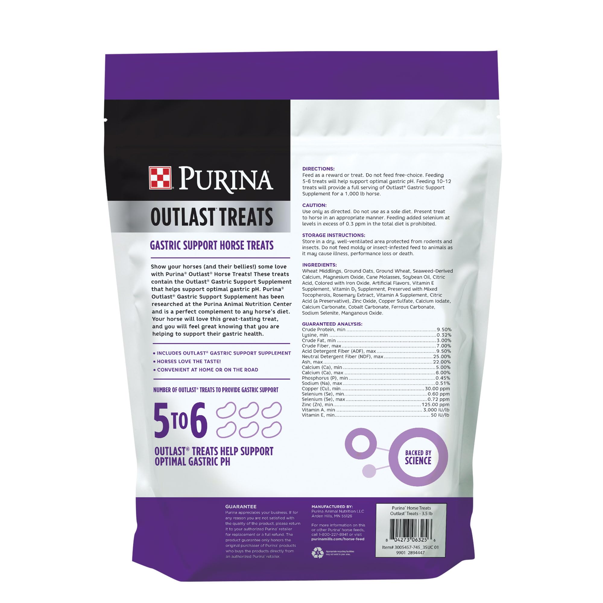 Purina Outlast Horse Treats | Supports Digestive Health | 3.5 lb Bag