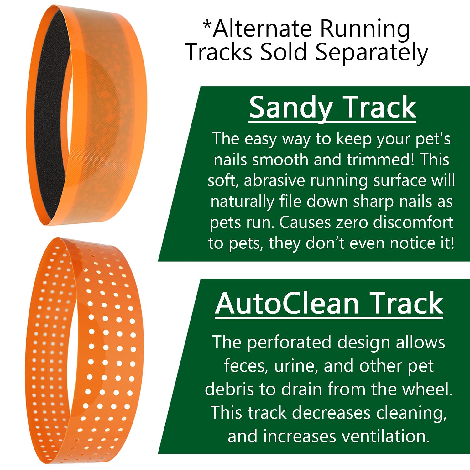 Sandy Track - For Orange Silent Runner 12'' Regular - Textured Nail Trimming Track For Pet Exercise Wheel