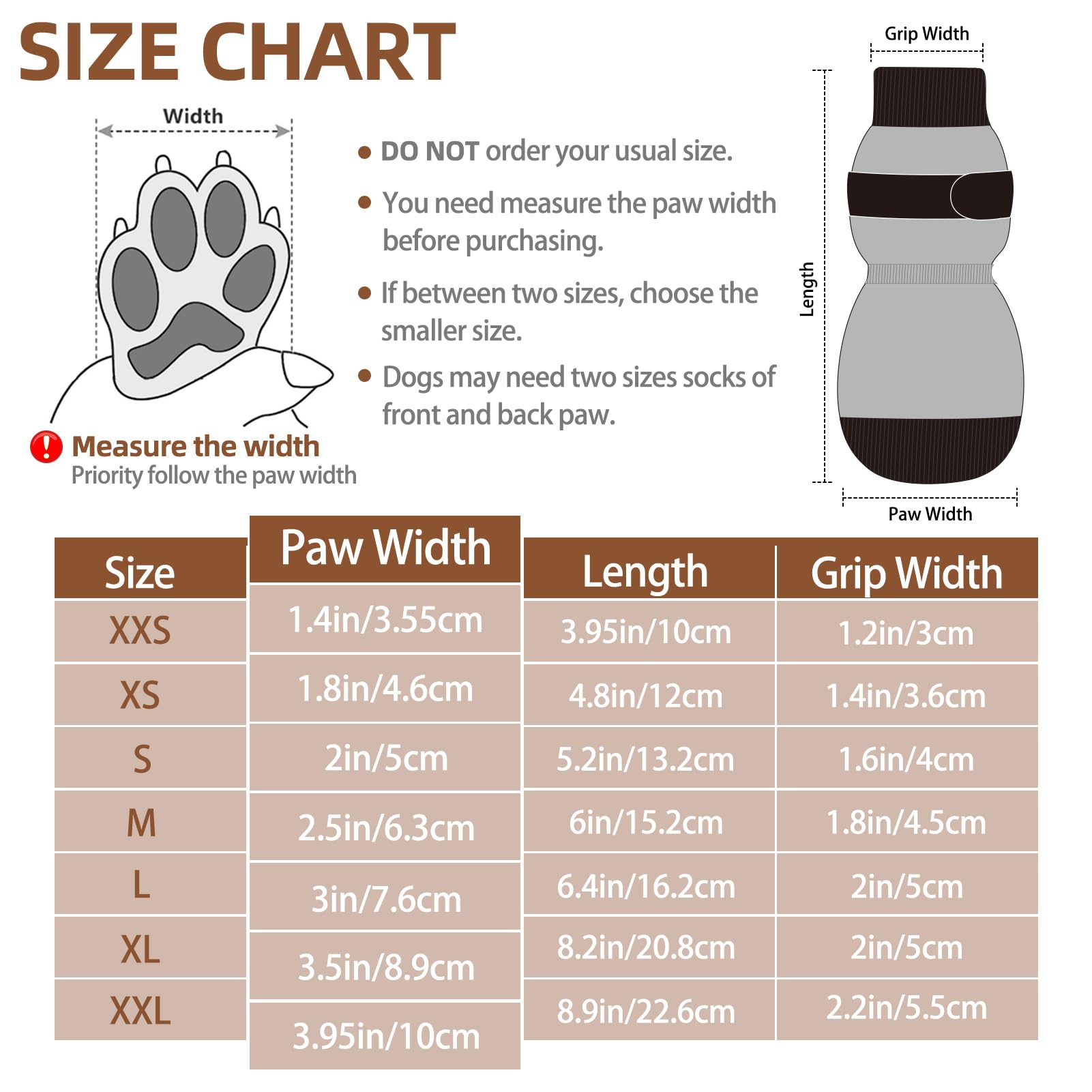 Pupteck Anti-Slip Dog Socks With Double Sides Grips For Small Medium Large Dogs Hardwood Floors Prevents Licking, Dog Shoes For Hot Pavement Traction Control Paw Protector For Senior Dogs, Grey Xl