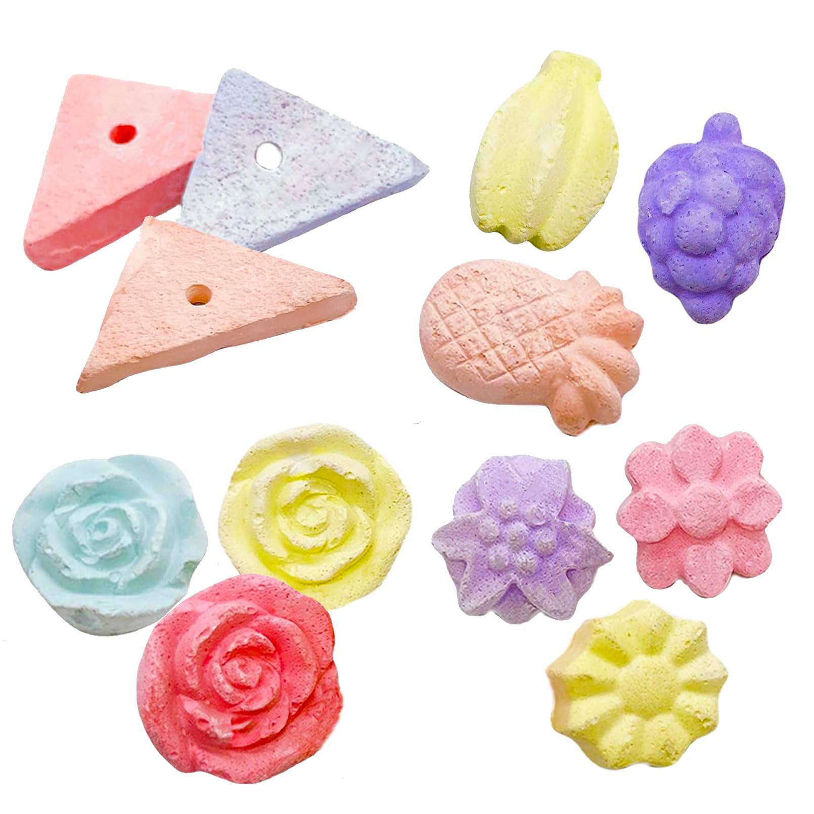 Tfwadmx Lava Block Chew Toys 12 Pcs Teeth Grinding Pet Block Pumice Calcium Stone Wood Sticks Toy For Chinchilla Hamster Mouse S