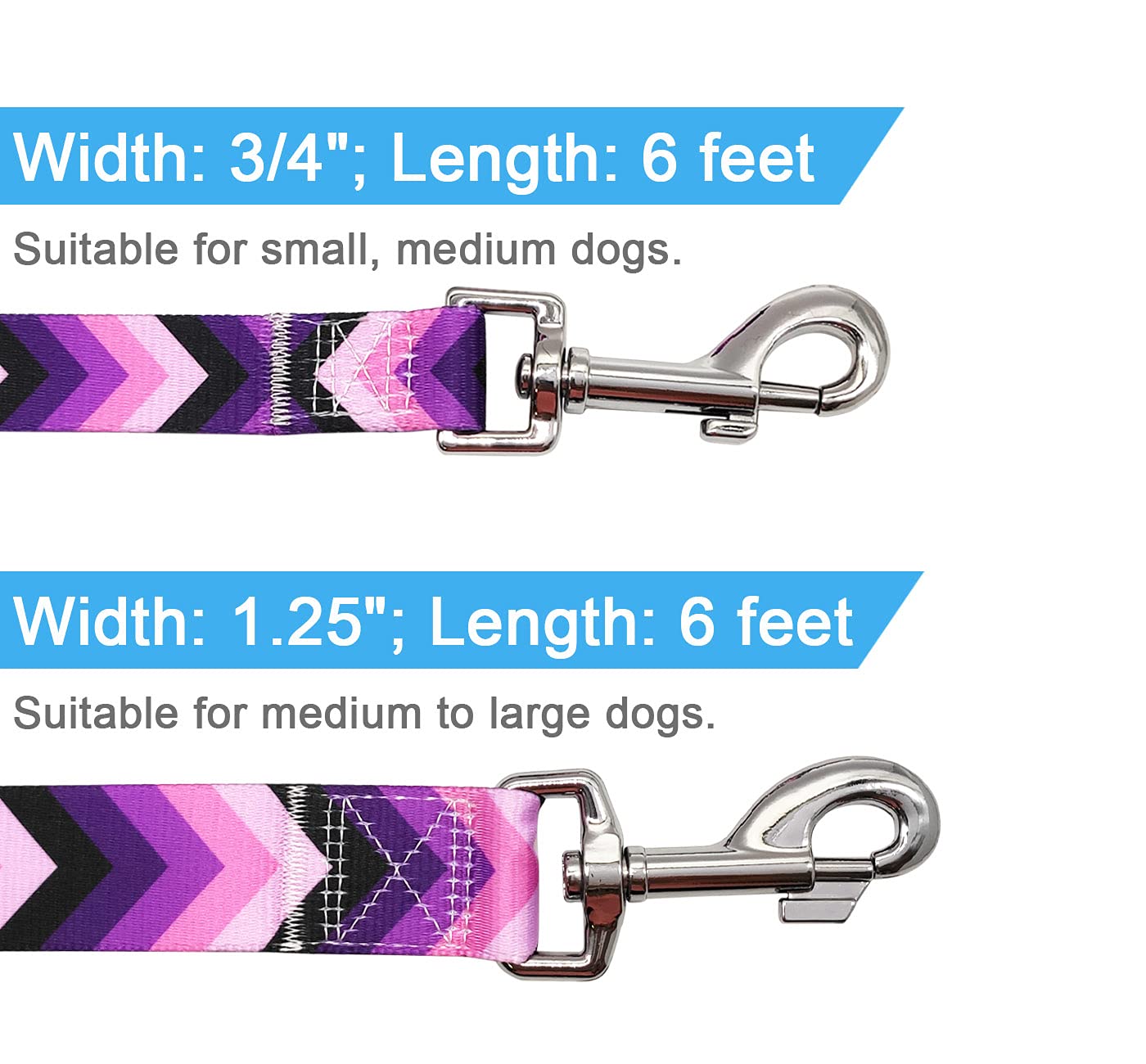Maypaw 6Ft Nylon Dog Leash Printing Floral Pattern Colorful Pet Leash For Puppy Small Medium Large Dogs