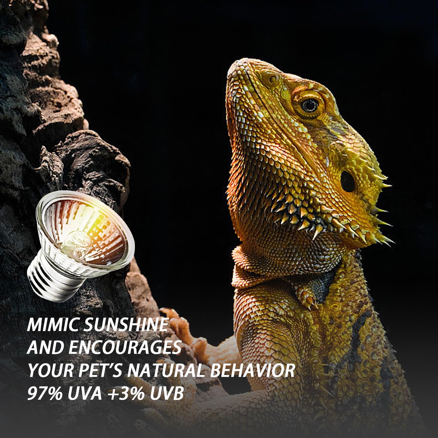Koheopt 75W Uva Uvb Bulbs, Light Turtle Heat Lamp For Reptiles And Amphibian Tanks, Terrariums And Cages, Fit E26 Heat Reptile L
