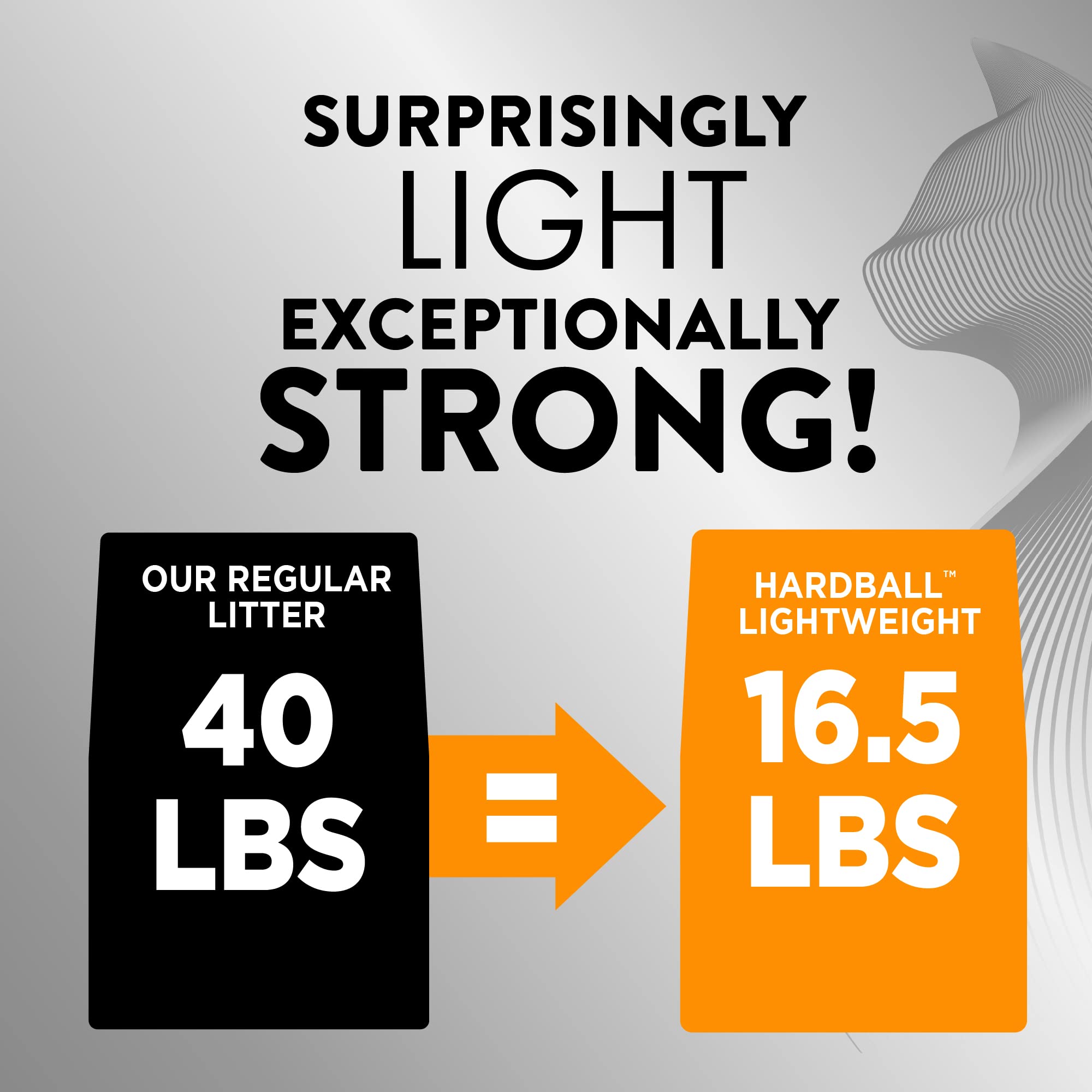 Arm & Hammer Hardball Lightweight Platinum Multi-Cat Easy, No-Mess Scooping, Clumping Cat Litter, 16.5Lb Bag, Garden Bloom Scent