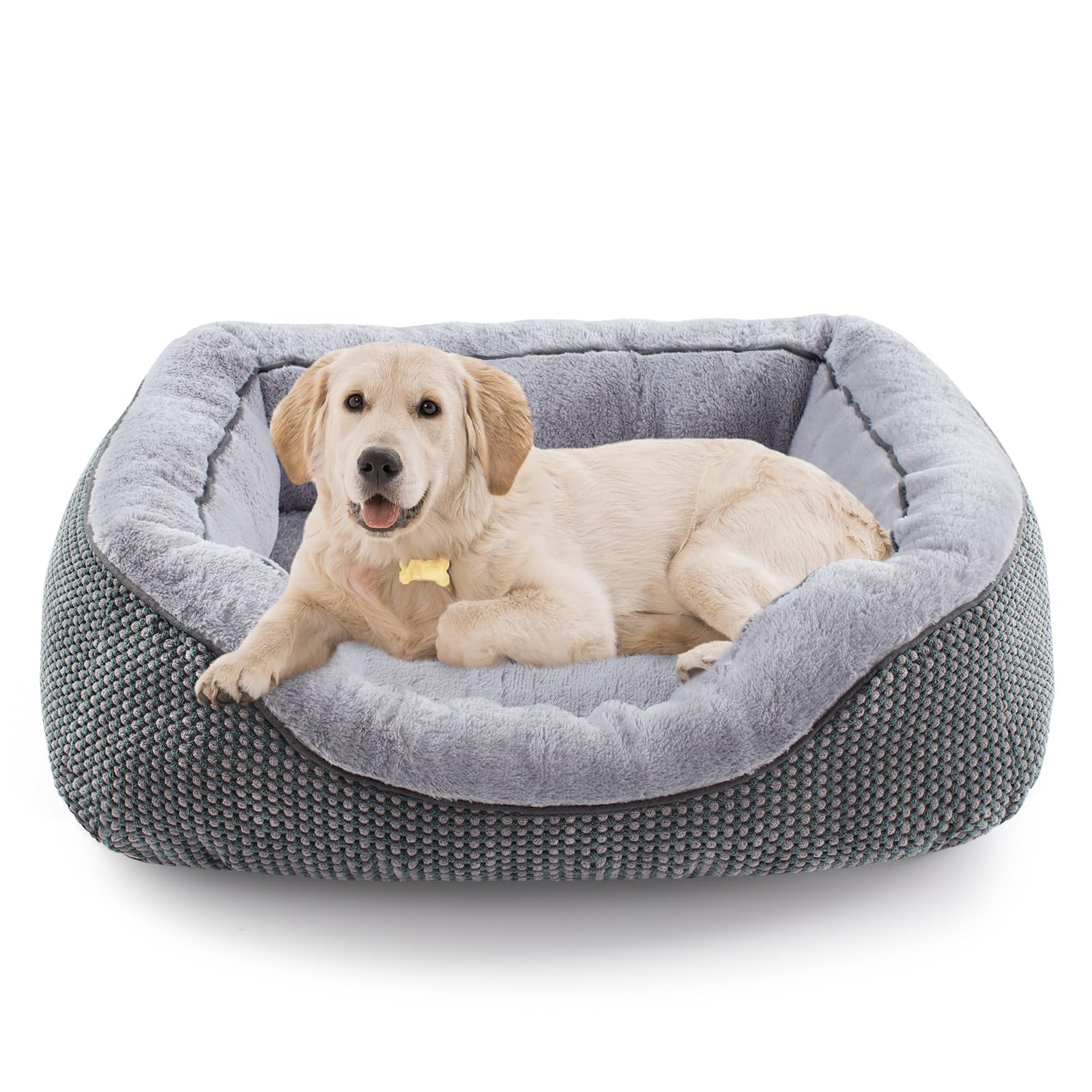 Invenho Medium Dog Beds For Medium Dogs Washable, Rectangle Dog Bed Medium Size Dog, Orthopedic Dog Bed, Warming Soft Calming Sl