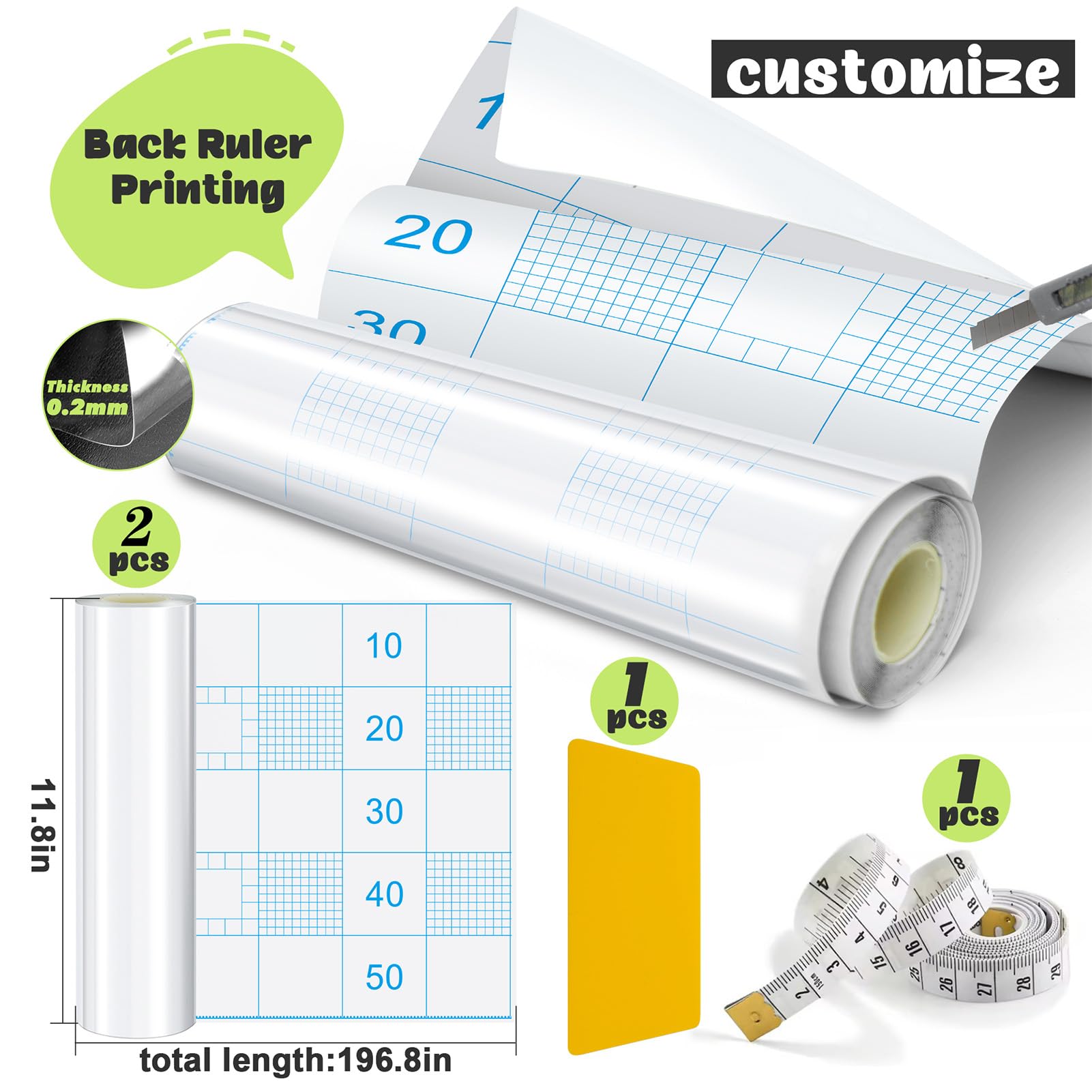 Jinvogreen Cat Scratch Furniture Protector, 2 Pack 196.8'' X 11.8'' Couch Protector From Cat Claws, Thickened Transparent Self-A